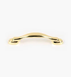 Lee Valley Pulls>4 1/4" Ultra-Bright Brass Finish Eclipse Pull