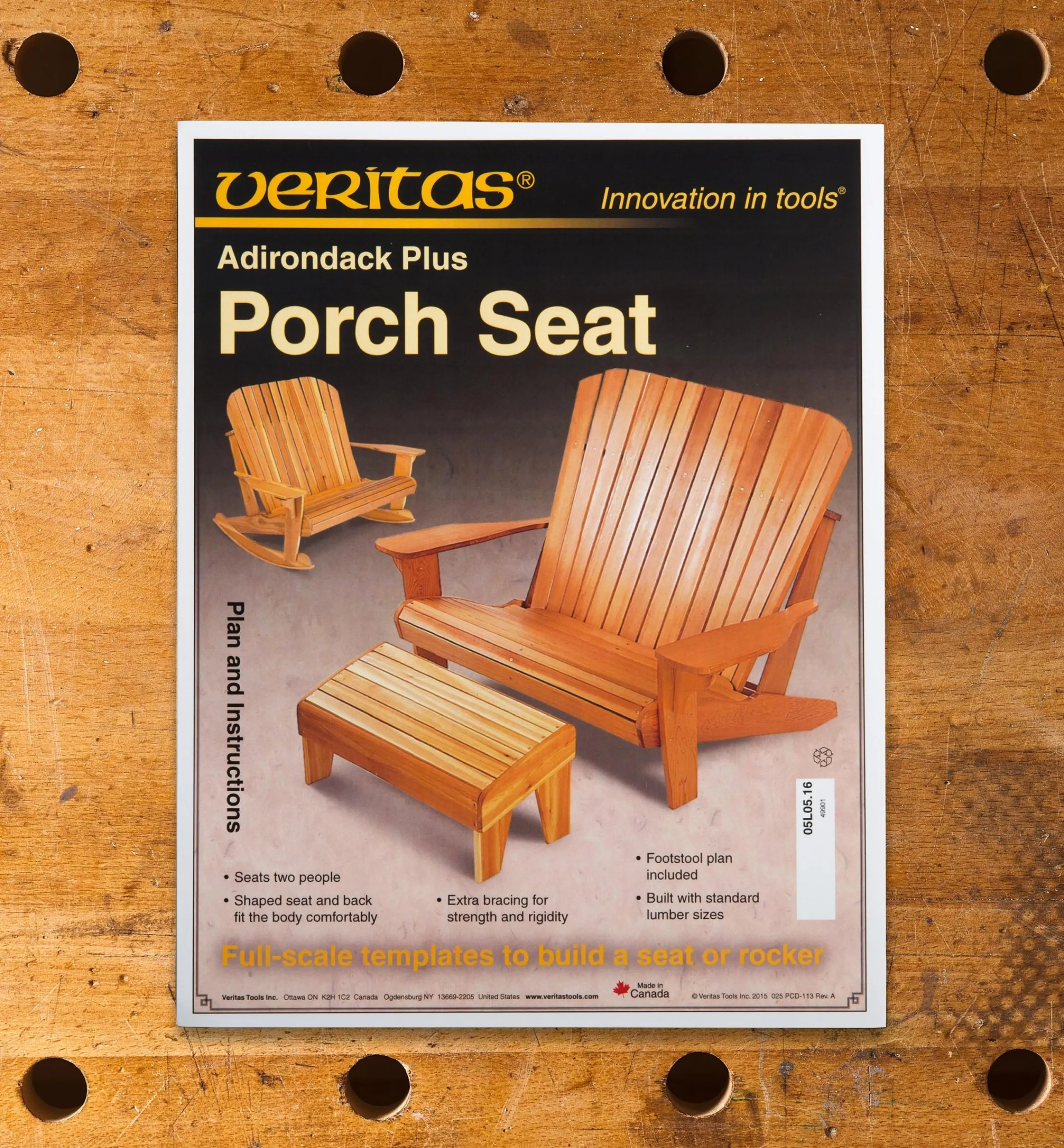 Lee Valley Plans>Adirondack Plus Seat/Rocker Plan