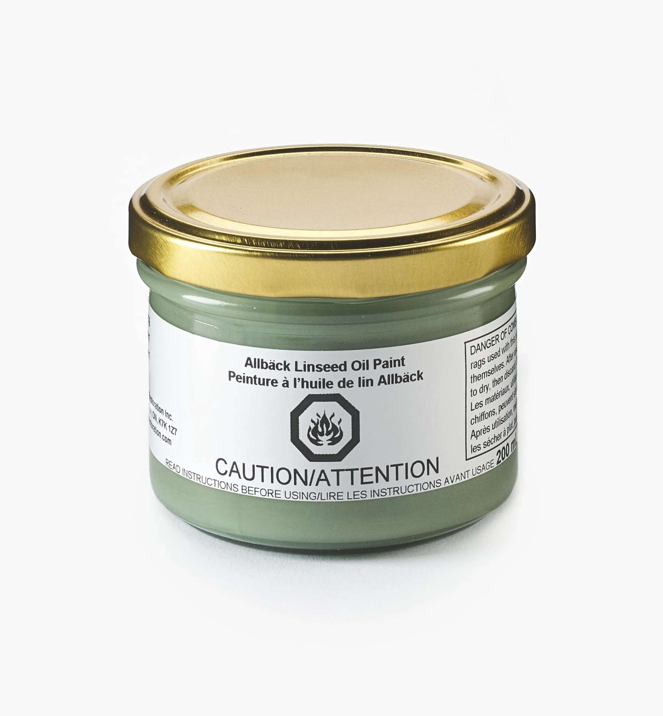 Lee Valley Supplies>Allbäck Lichen Linseed Oil Paint