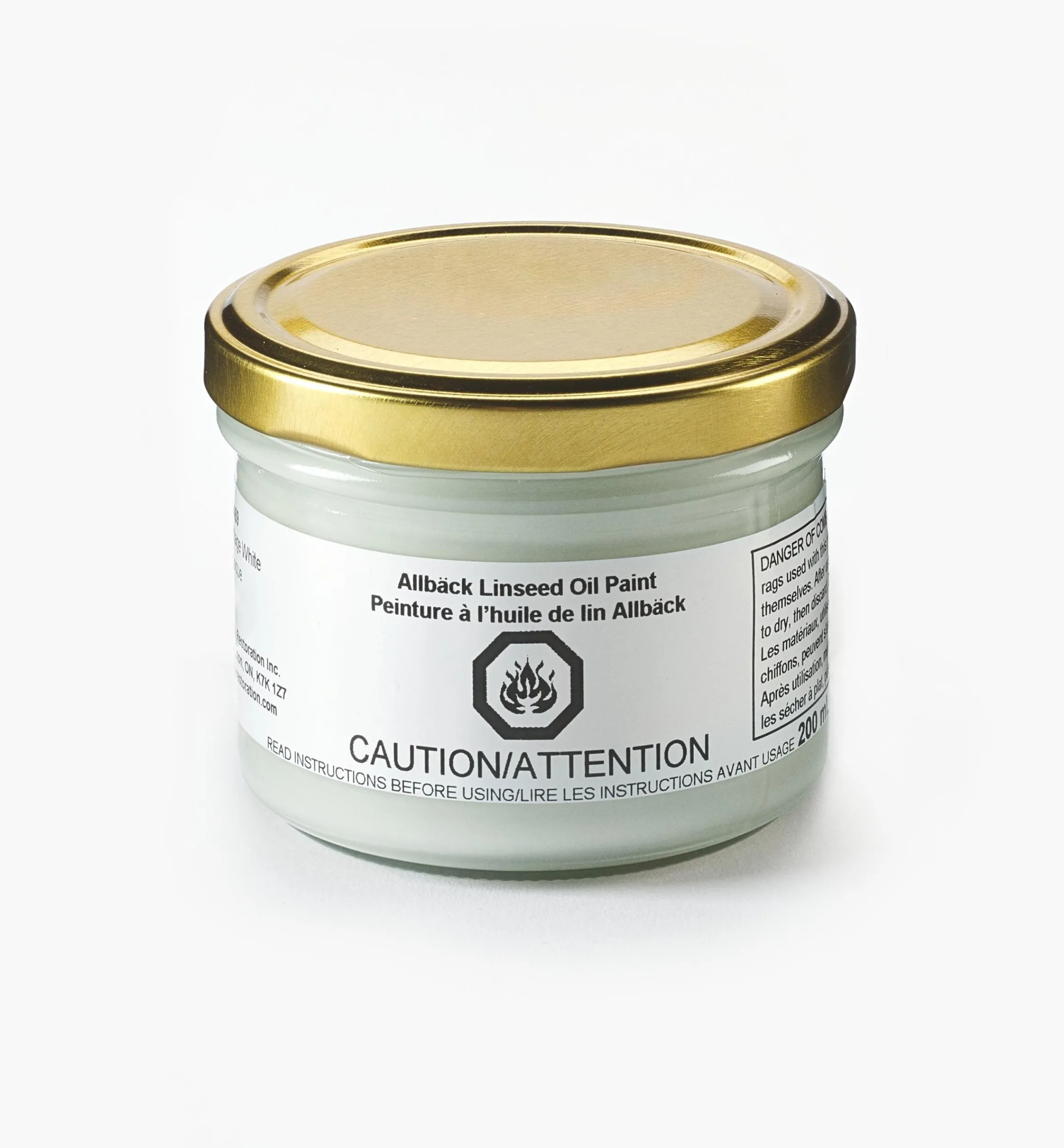 Lee Valley Supplies>Allbäck White Linseed Oil Paint