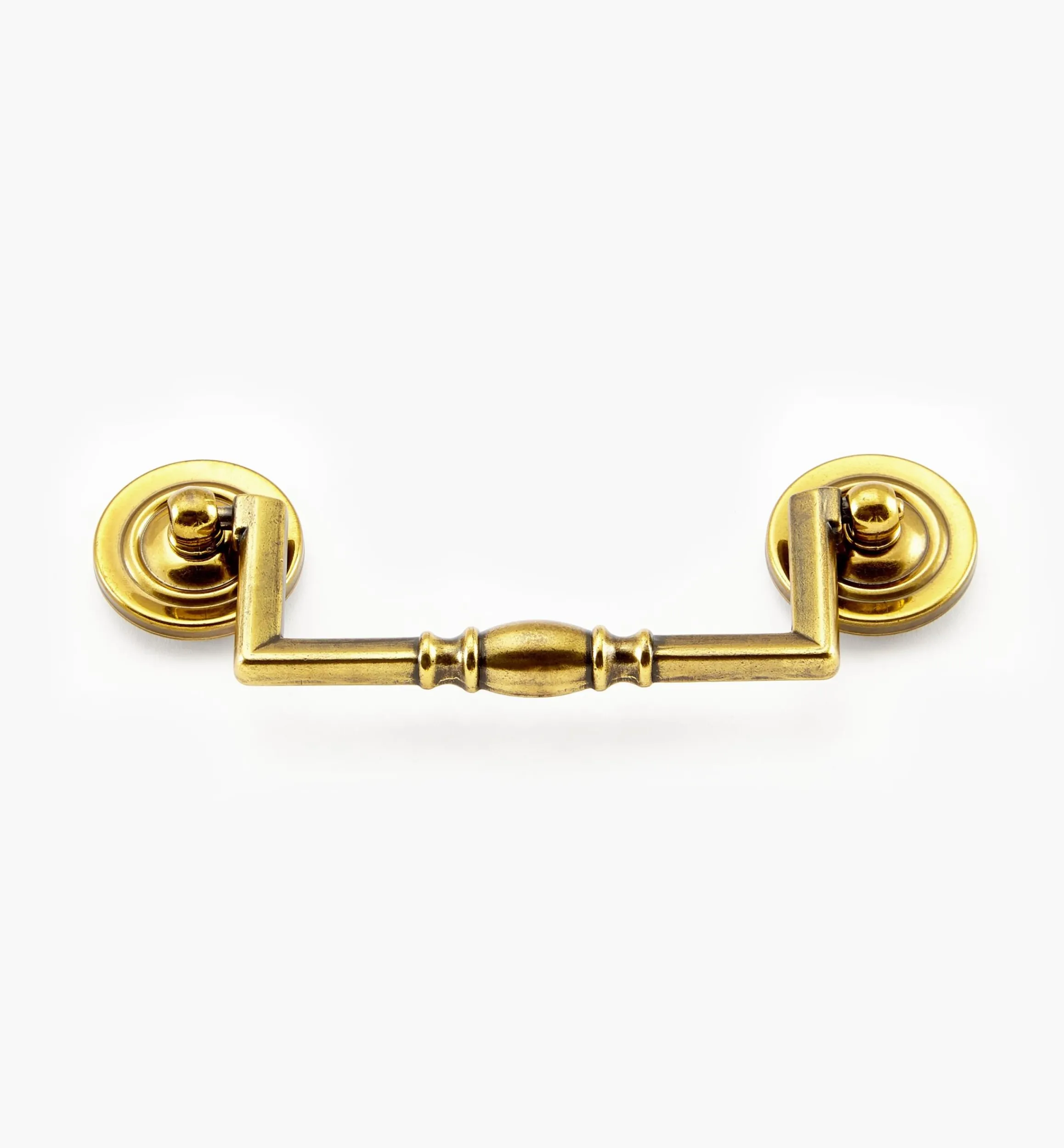 Lee Valley Pulls>Antique Brass Traditional Squared Bail Pull
