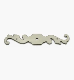 Lee Valley Escutcheons>Brass Plate Scroll Escutcheon (#5)