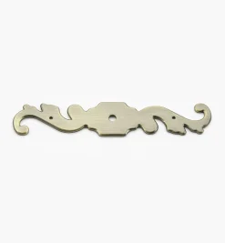 Lee Valley Escutcheons>Brass Plate Scroll Escutcheon (#5)