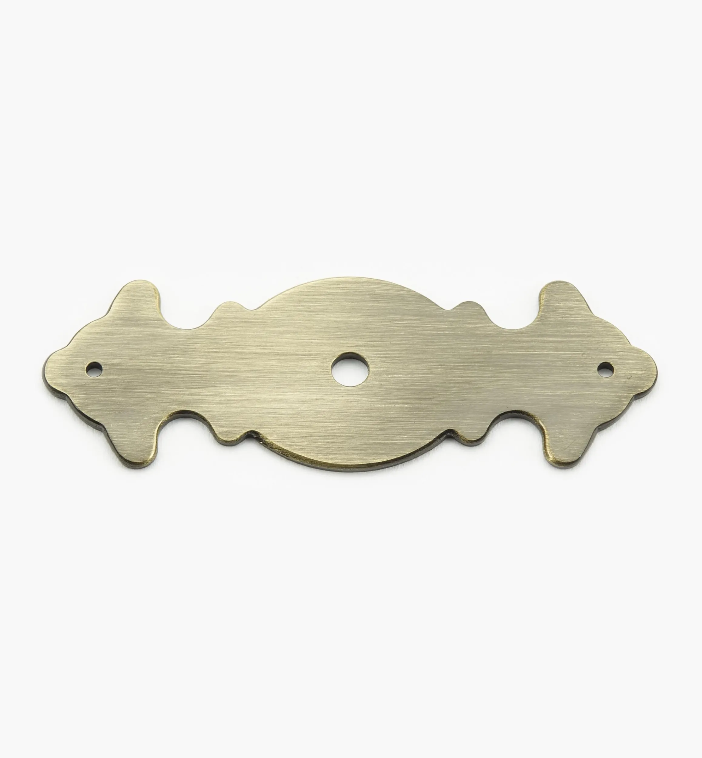 Lee Valley Escutcheons>Brass Plate Spear-End Escutcheon (#4)