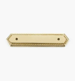 Lee Valley Escutcheons>Brass Rope-Edge Handle Escutcheons