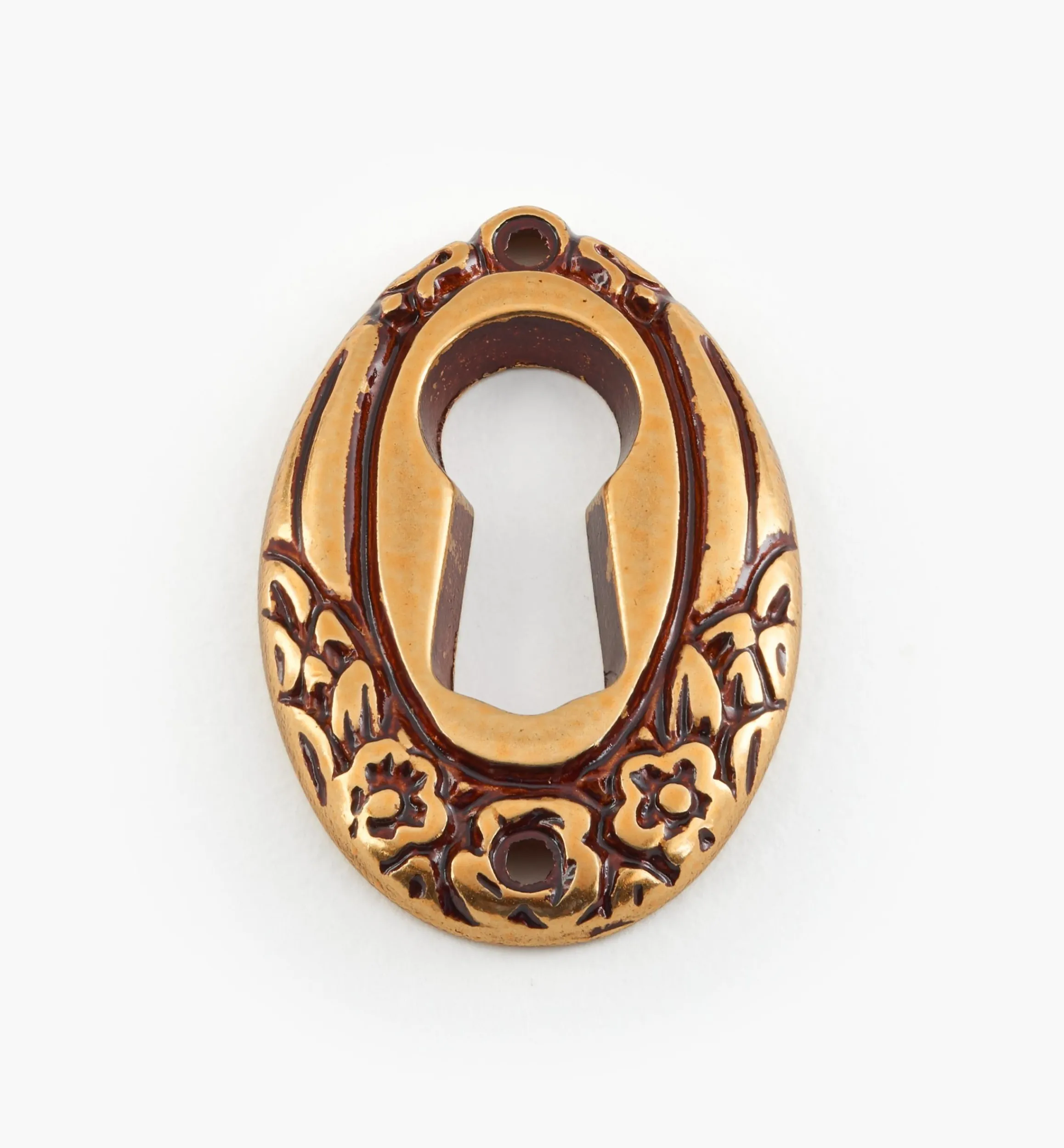 Lee Valley Escutcheons>Bronze Patina Keyhole Escutcheon