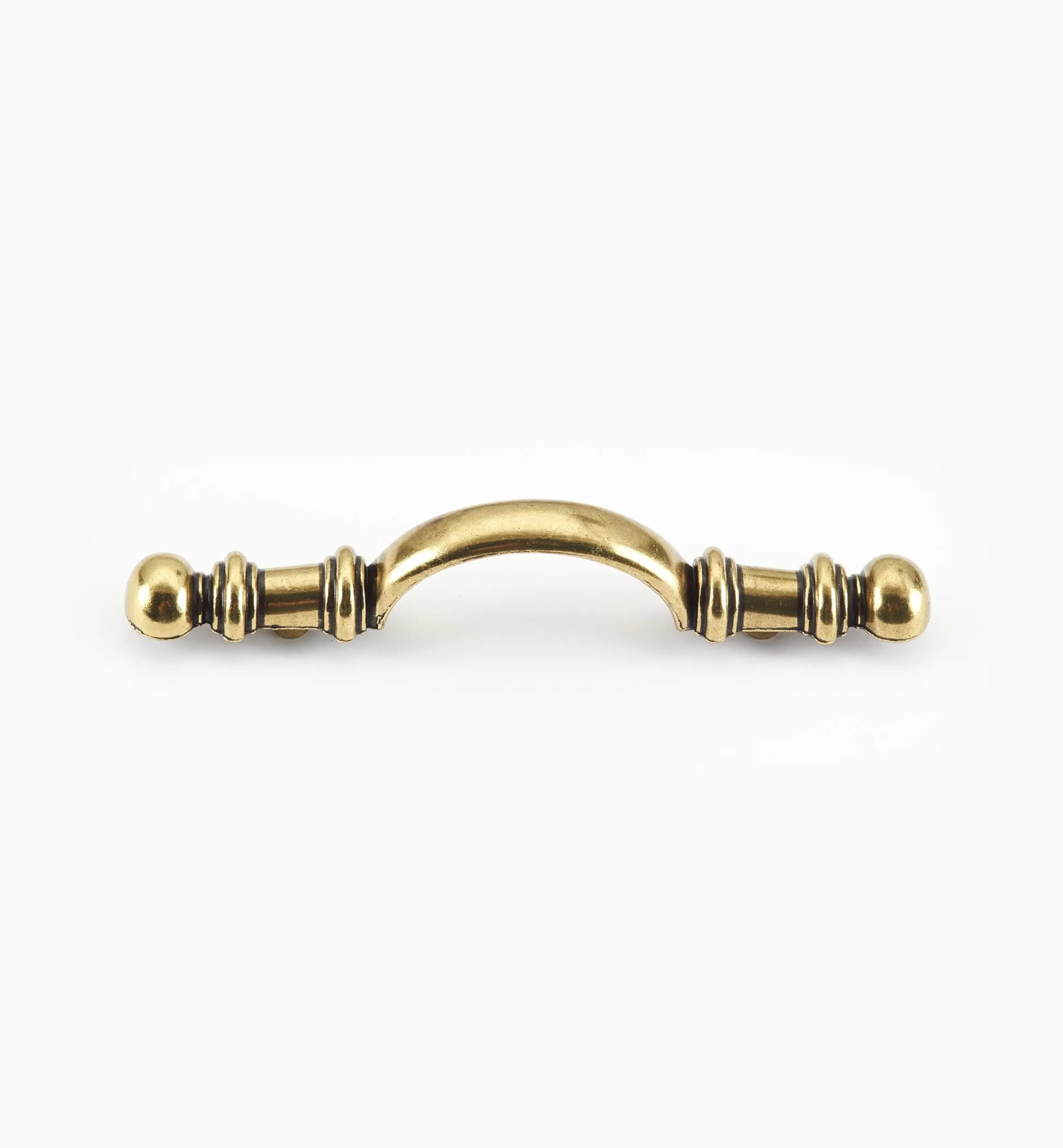 Lee Valley Handles>Burnished Brass Arched Die-Cast Pull
