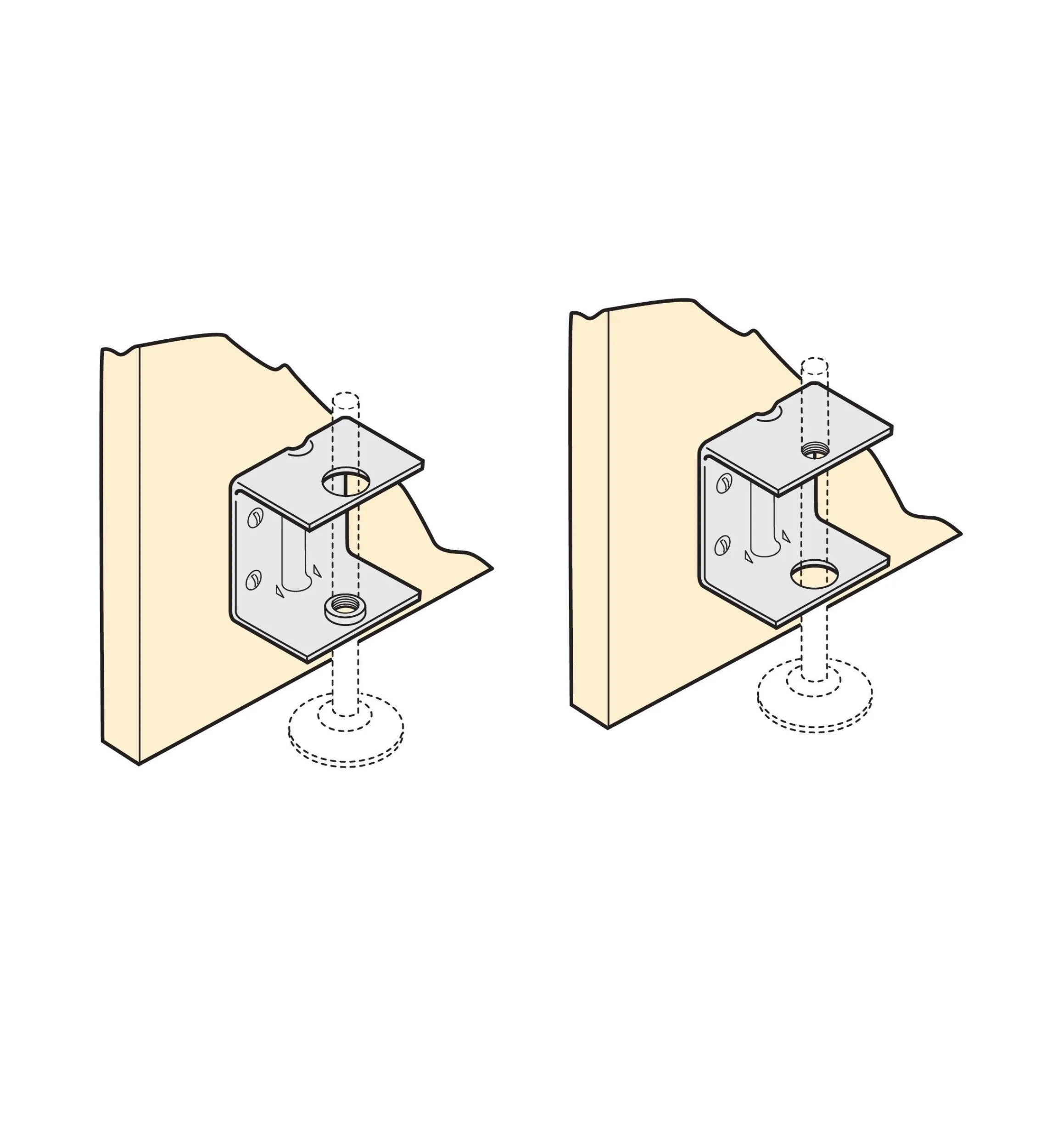 Lee Valley Levellers>Cabinet Leveller Panel Brackets