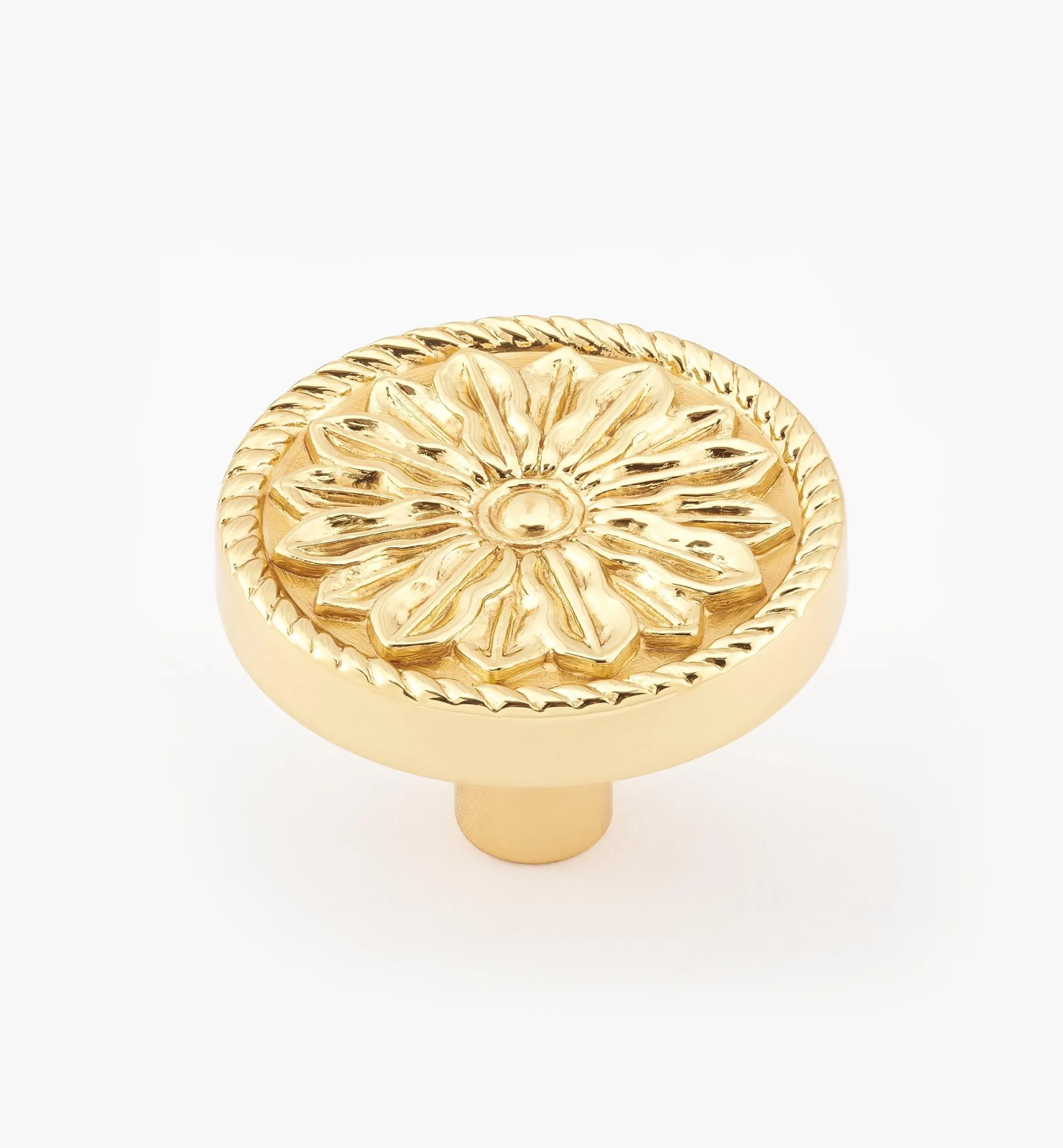 Lee Valley Knobs>Cast Roped Flower Knob
