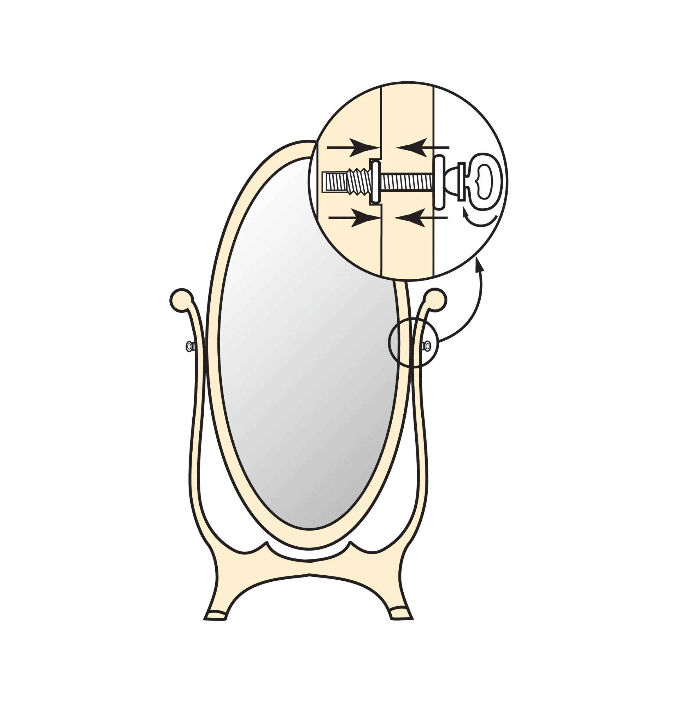 Lee Valley Fasteners>Cheval Mirror Fittings