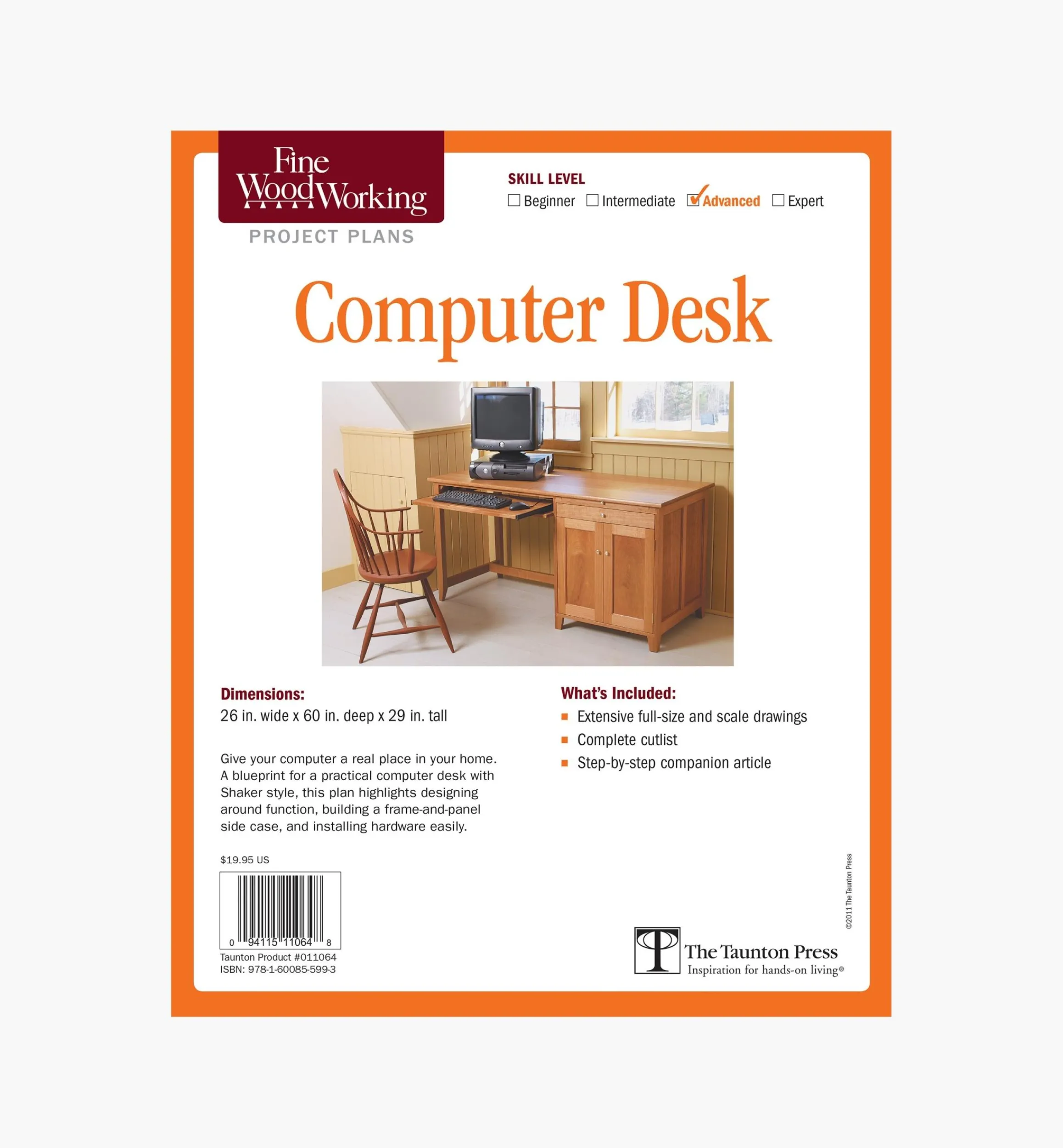 Lee Valley Plans>Computer Desk Plan
