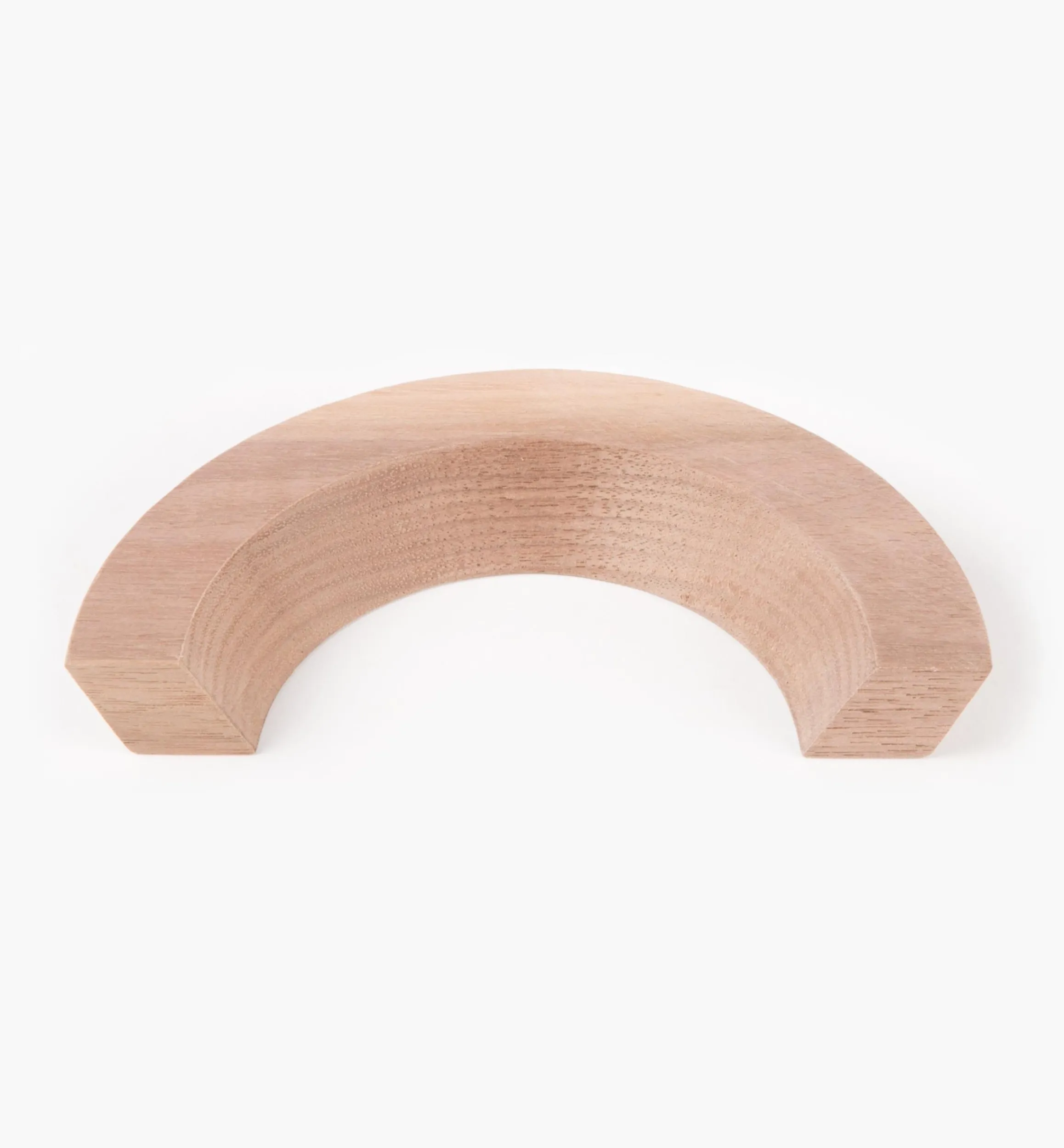 Lee Valley Pulls>Danish Walnut Semicircular Half-Ring Pull