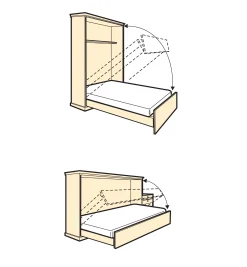 Lee Valley Bed Hardware>Deluxe Fold-Down Bed Hardware Kits