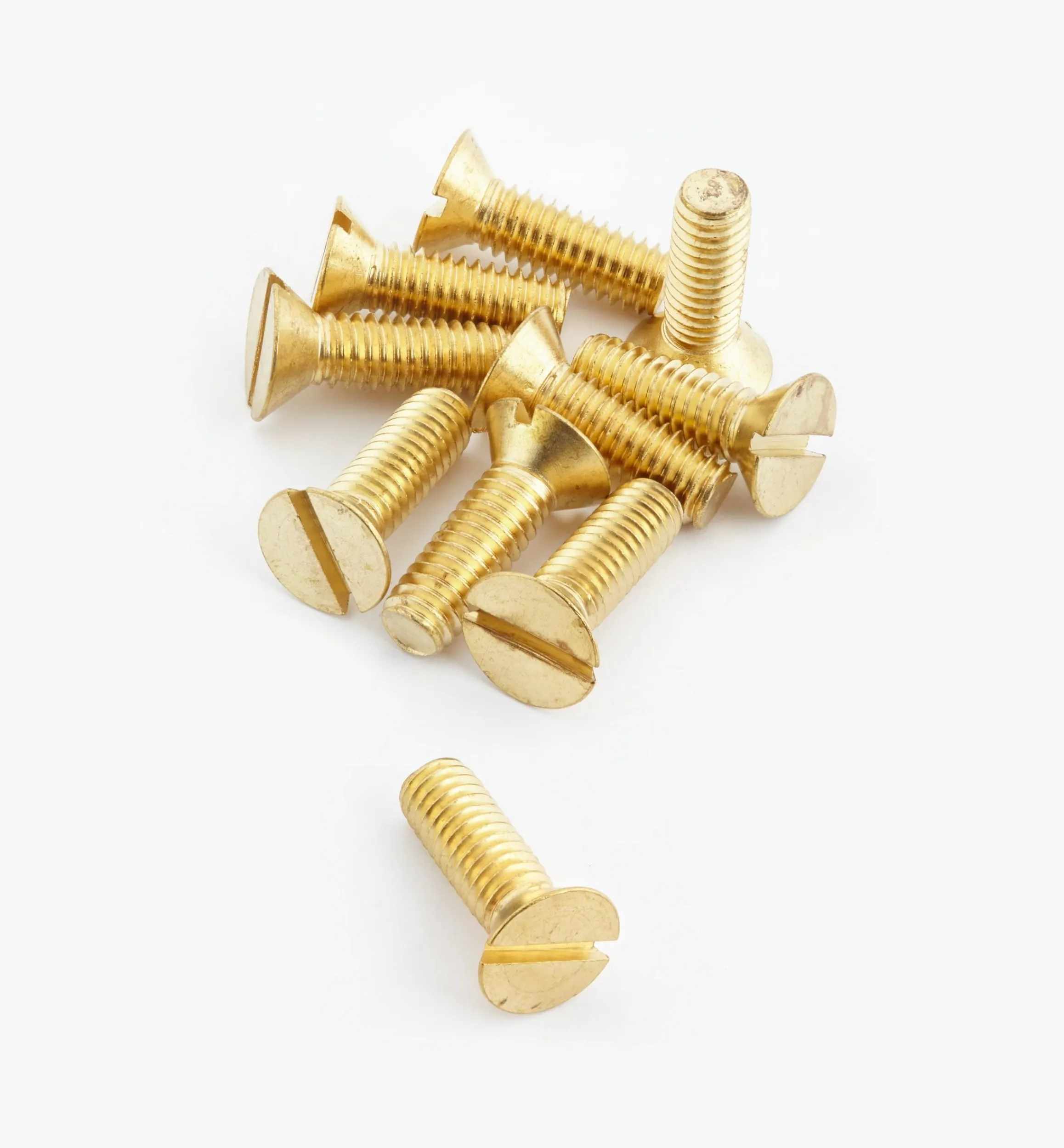 Lee Valley Screws>Flat-Head Slot Brass Machine Screws