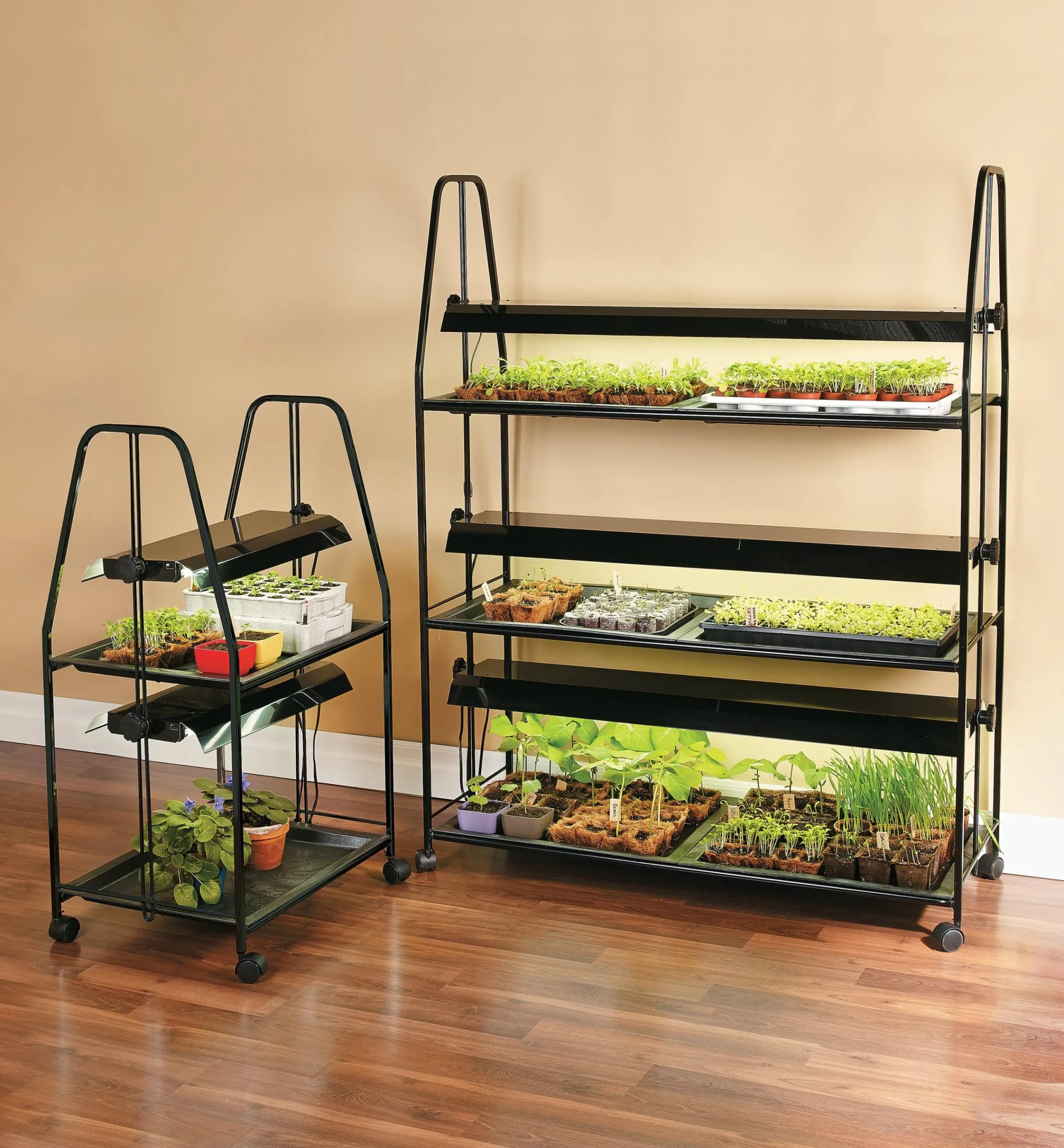 Lee Valley Grow Lights>Floralight T5 LED Full-Spectrum Multi-Tier Grow-Light Stands
