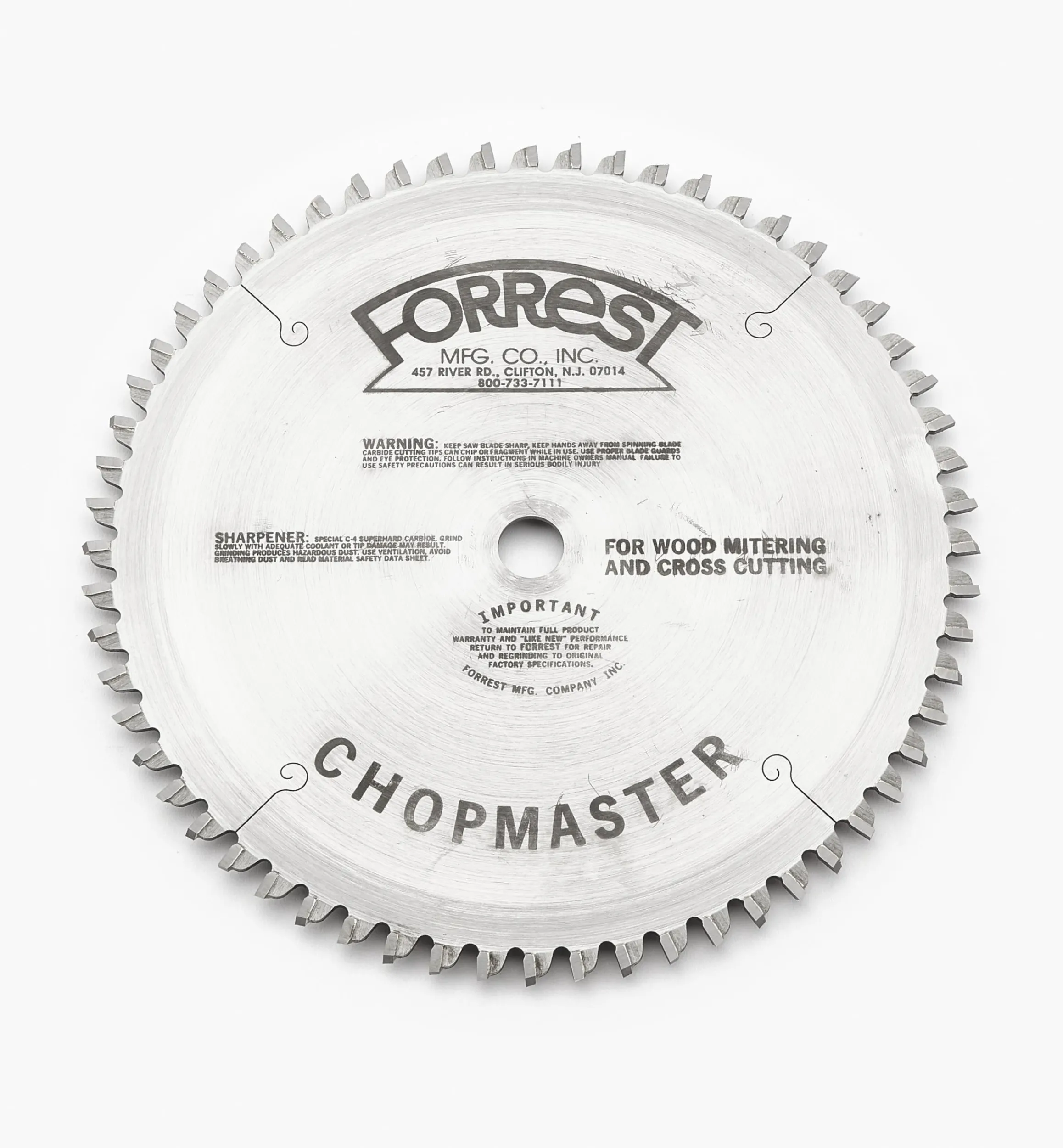 Lee Valley Power Tool Accessories>Forrest Chopmaster Saw Blades