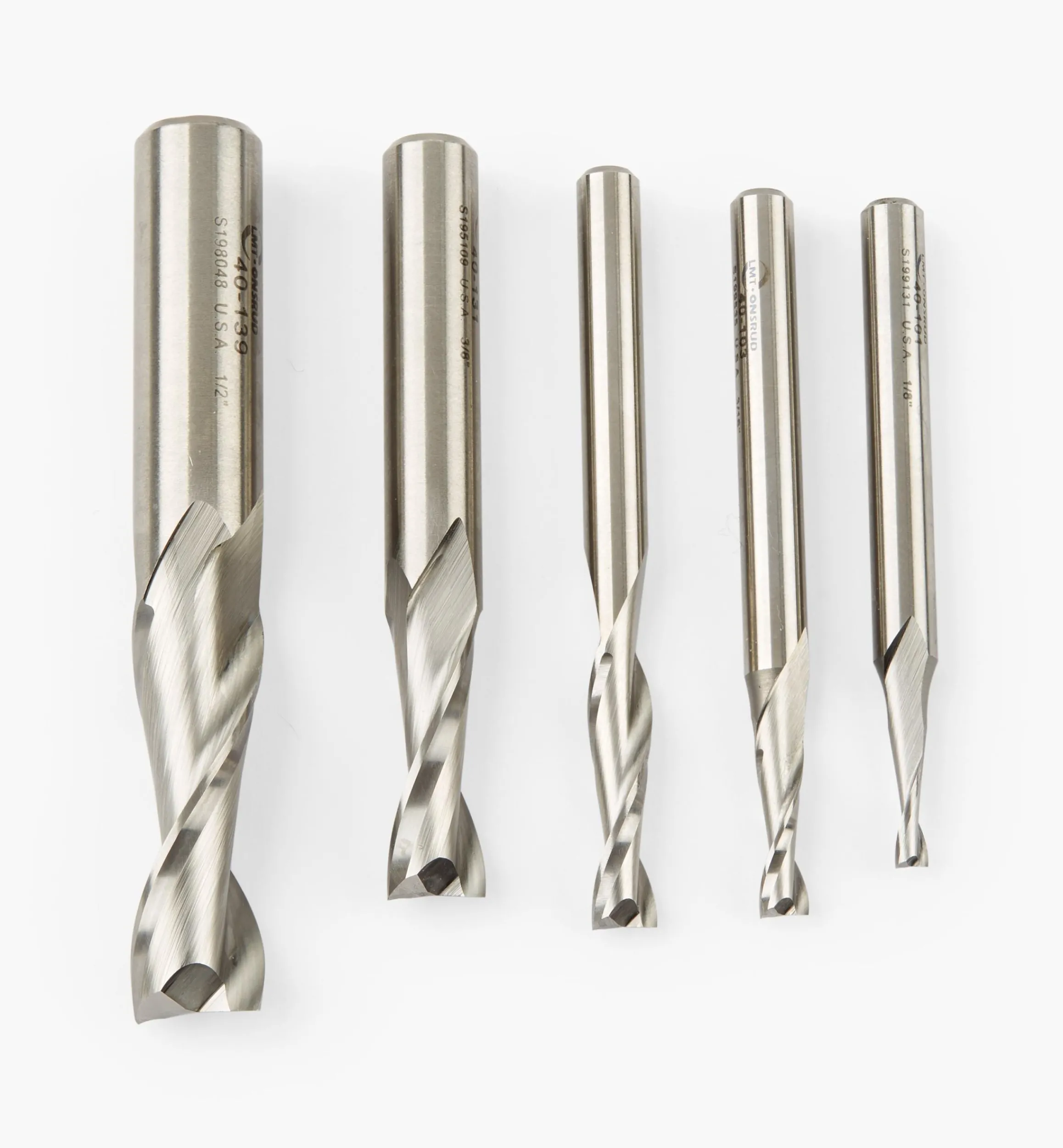 Lee Valley Routing>High-Speed Steel Onsrud Spiral Router Bits