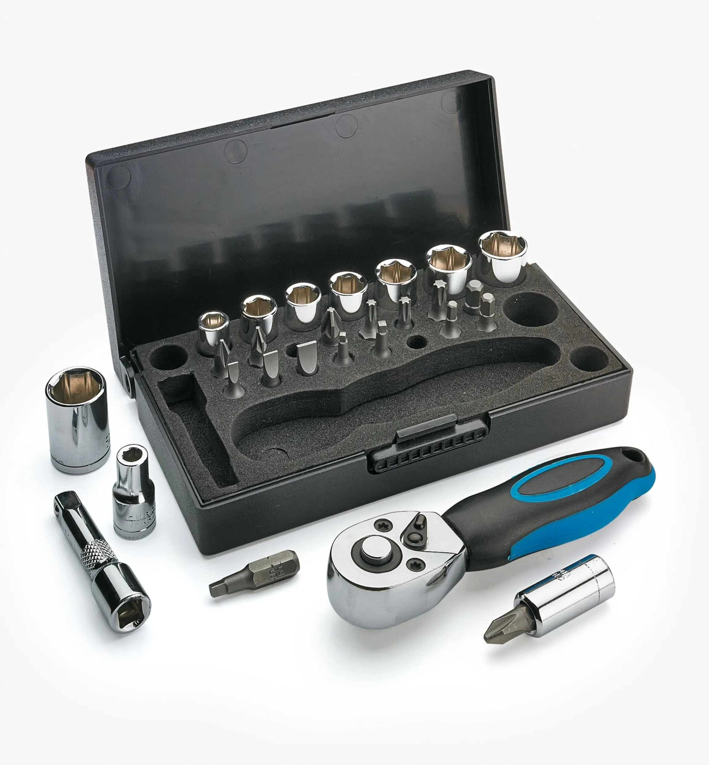 Lee Valley Hand Tools>Imperial Compact 28-piece Ratchet Set