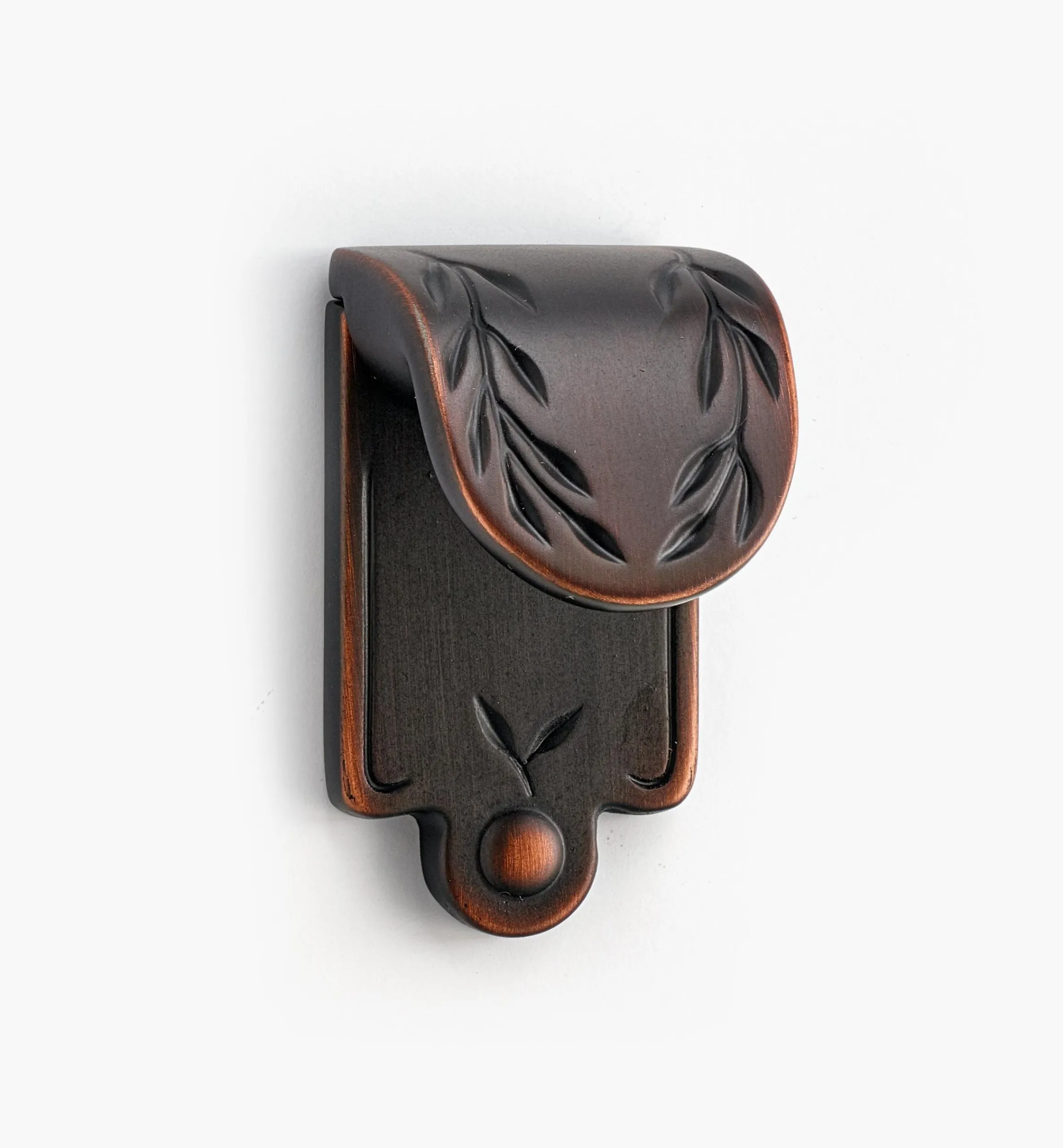 Lee Valley Pulls>Inspirations Leaf Motif Finger Pull