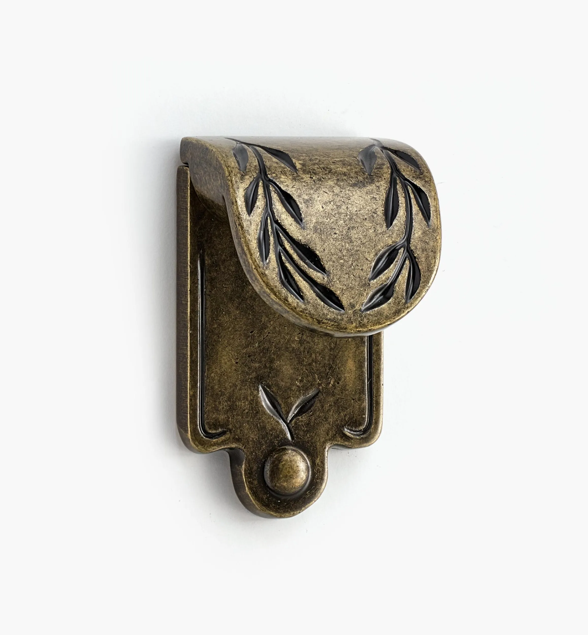 Lee Valley Pulls>Inspirations Leaf Motif Finger Pull