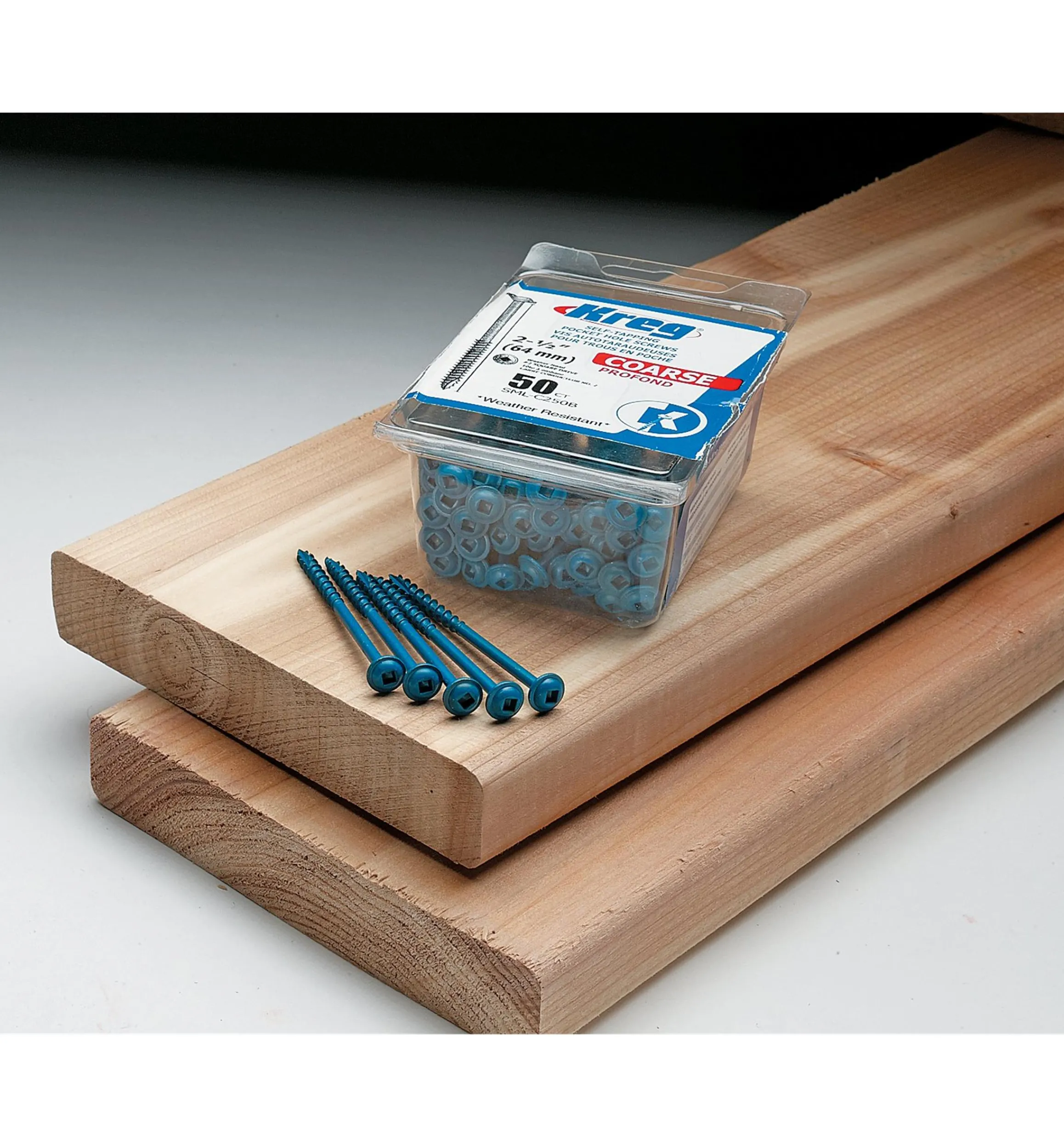Lee Valley Screws>Kreg Blue-Kote Exterior Pocket-Hole Screws