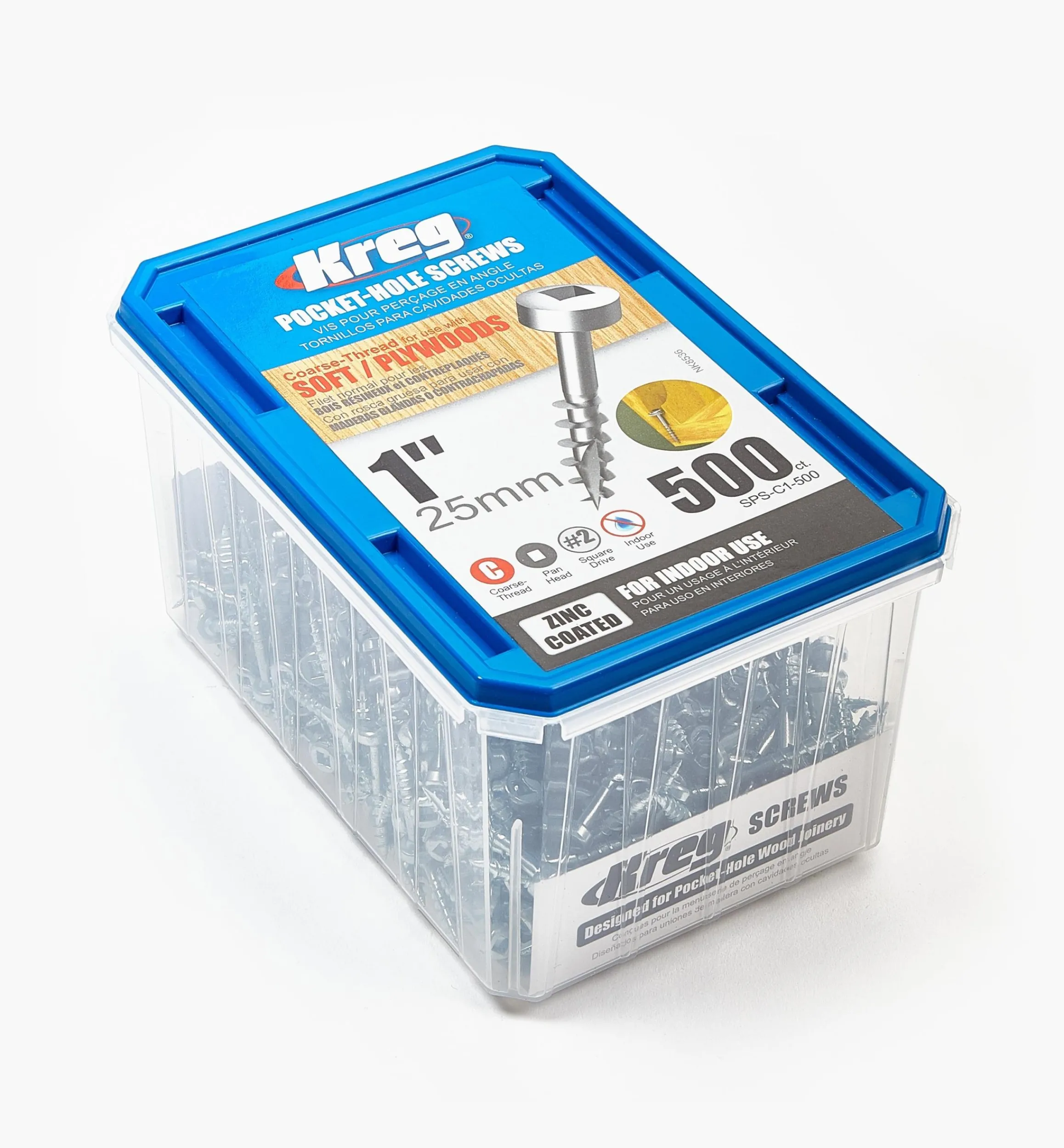Lee Valley Screws>Kreg Pan-Head Pocket-Hole Screws