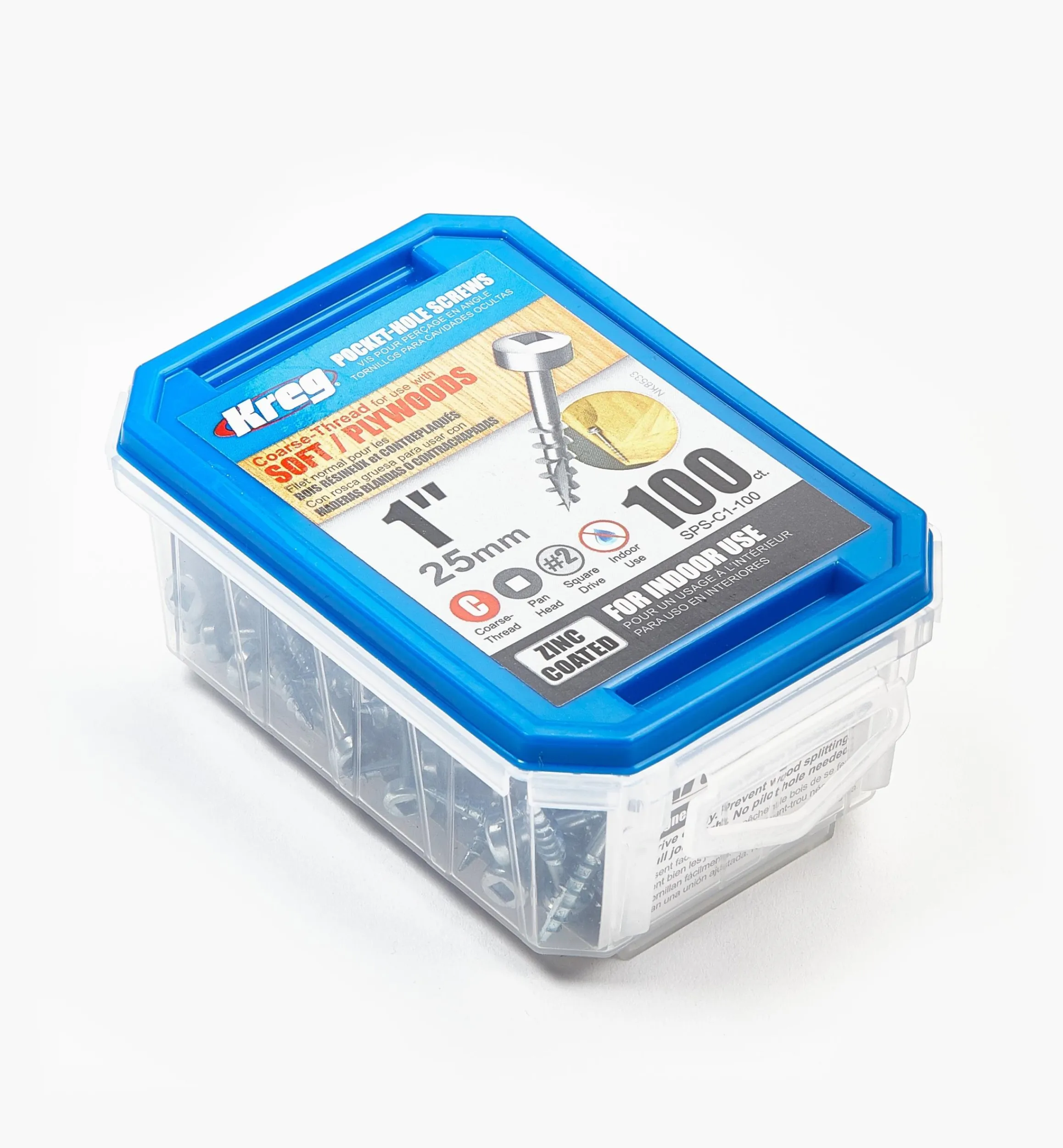 Lee Valley Screws>Kreg Pan-Head Pocket-Hole Screws
