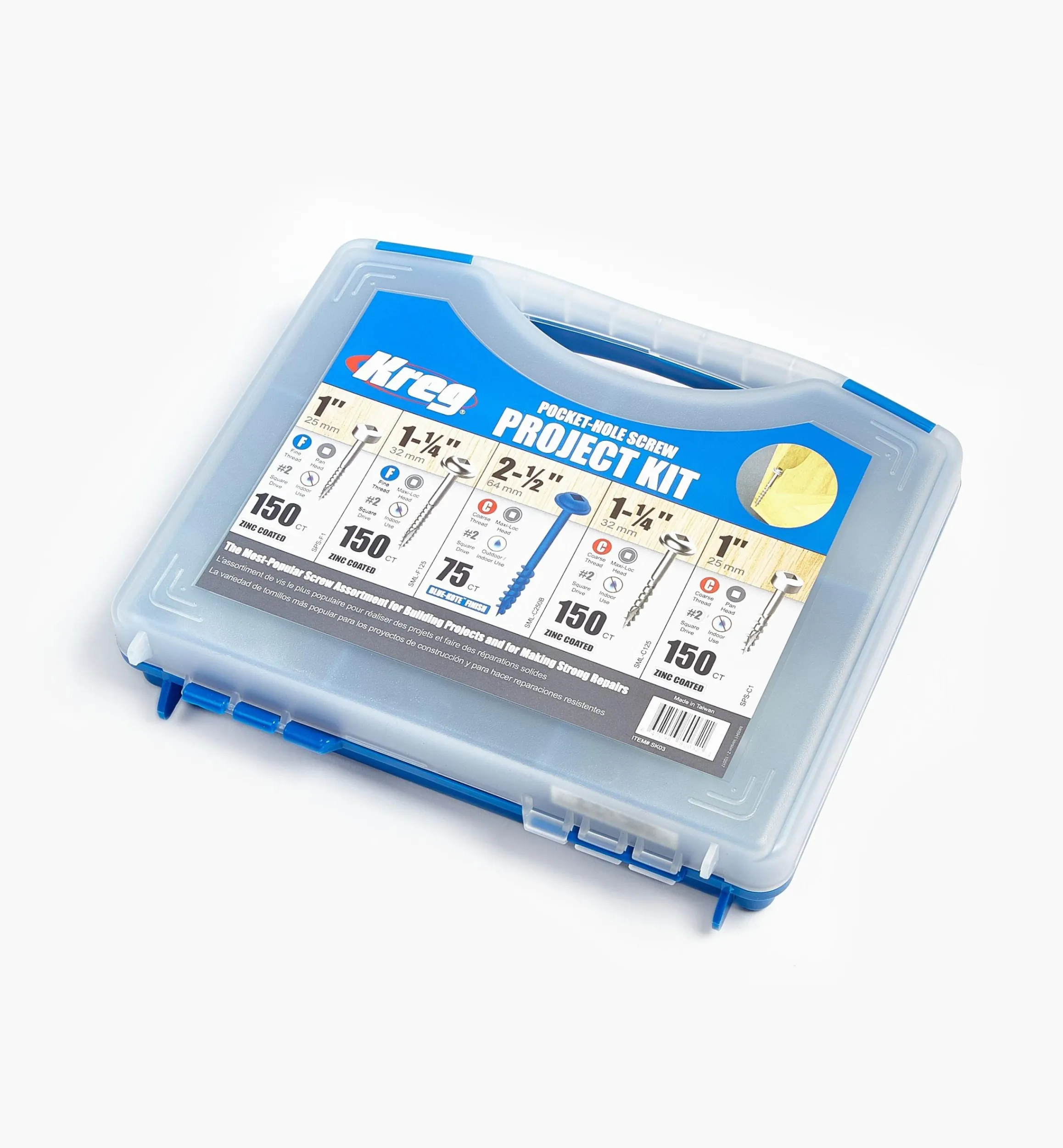 Lee Valley Screws>Kreg Pocket-Hole Screw Kit