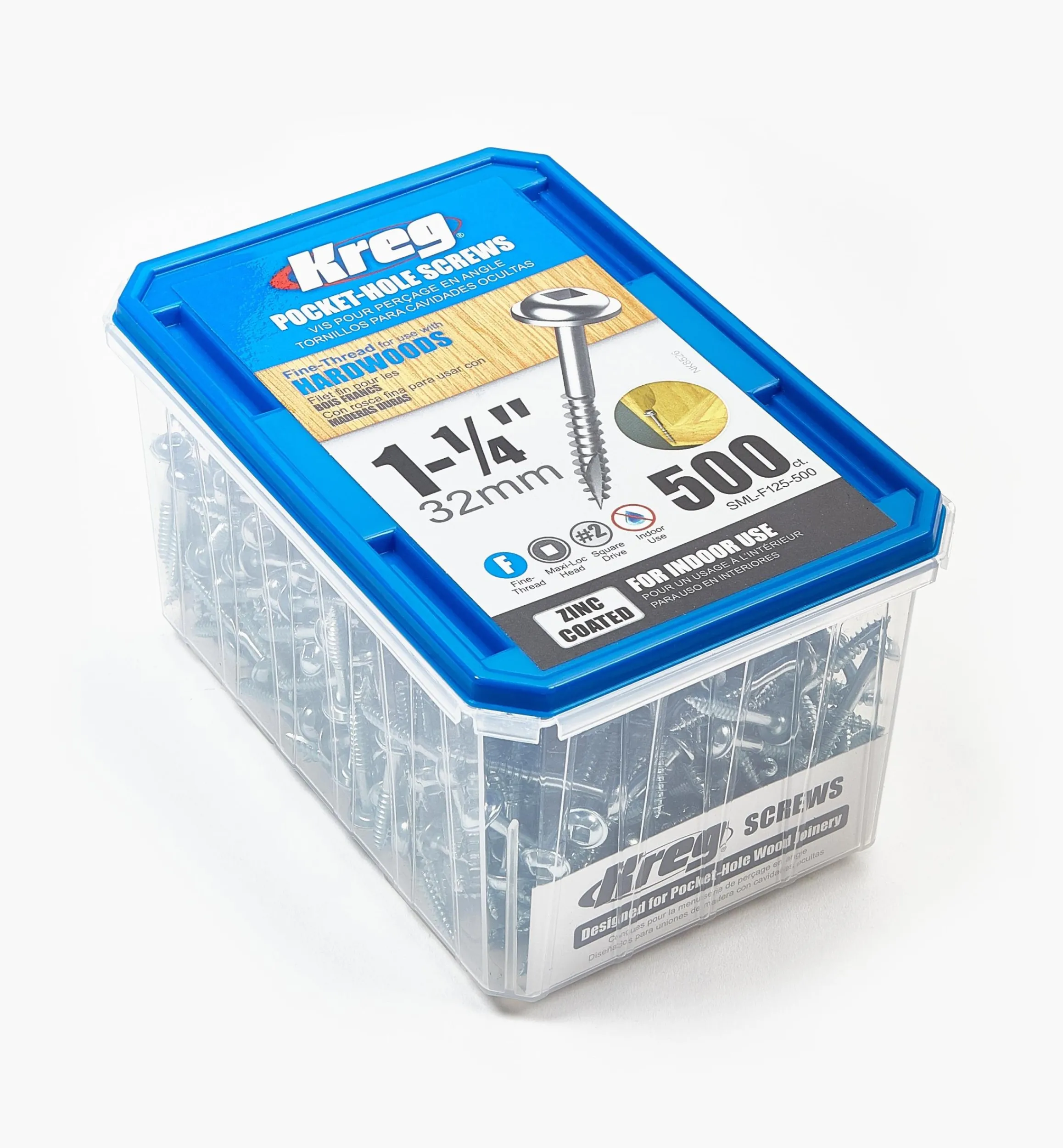 Lee Valley Screws>Kreg Washer-Style Head Pocket-Hole Screws