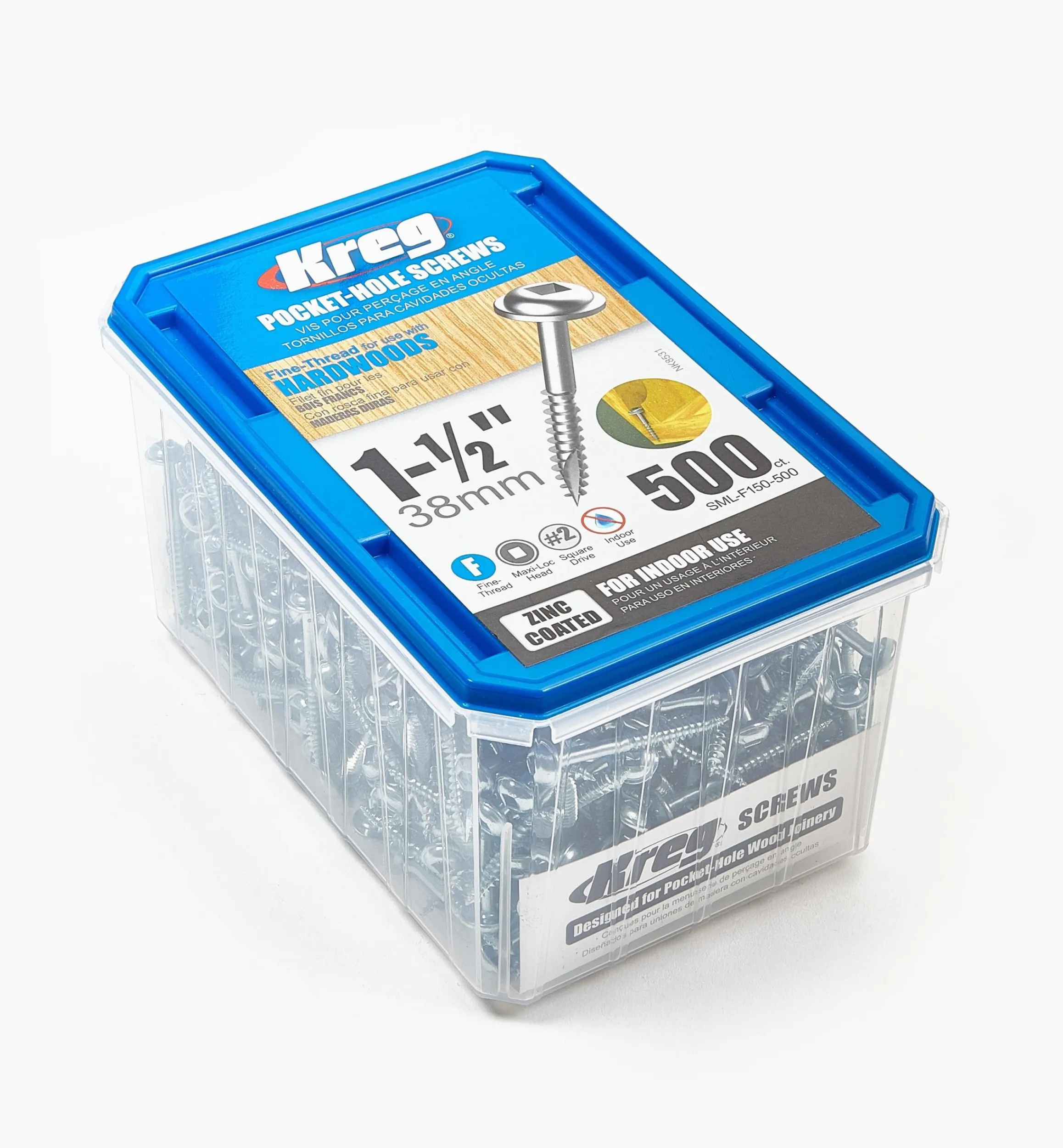 Lee Valley Screws>Kreg Washer-Style Head Pocket-Hole Screws