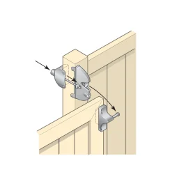 Lee Valley Outdoor Hardware>Lockable Gate Latch