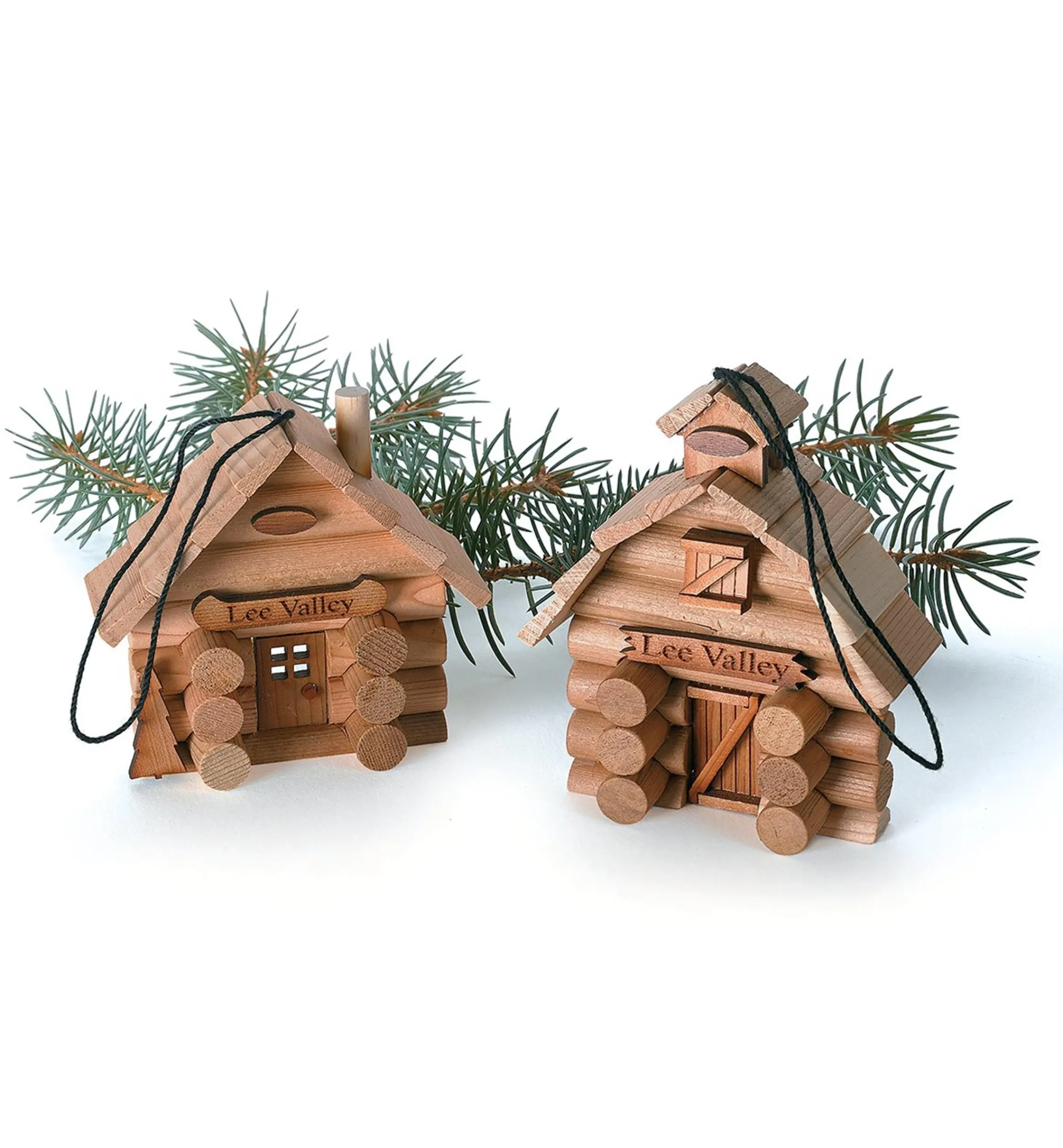 Lee Valley Décor>Log Cabin And Barn Ornament Kits