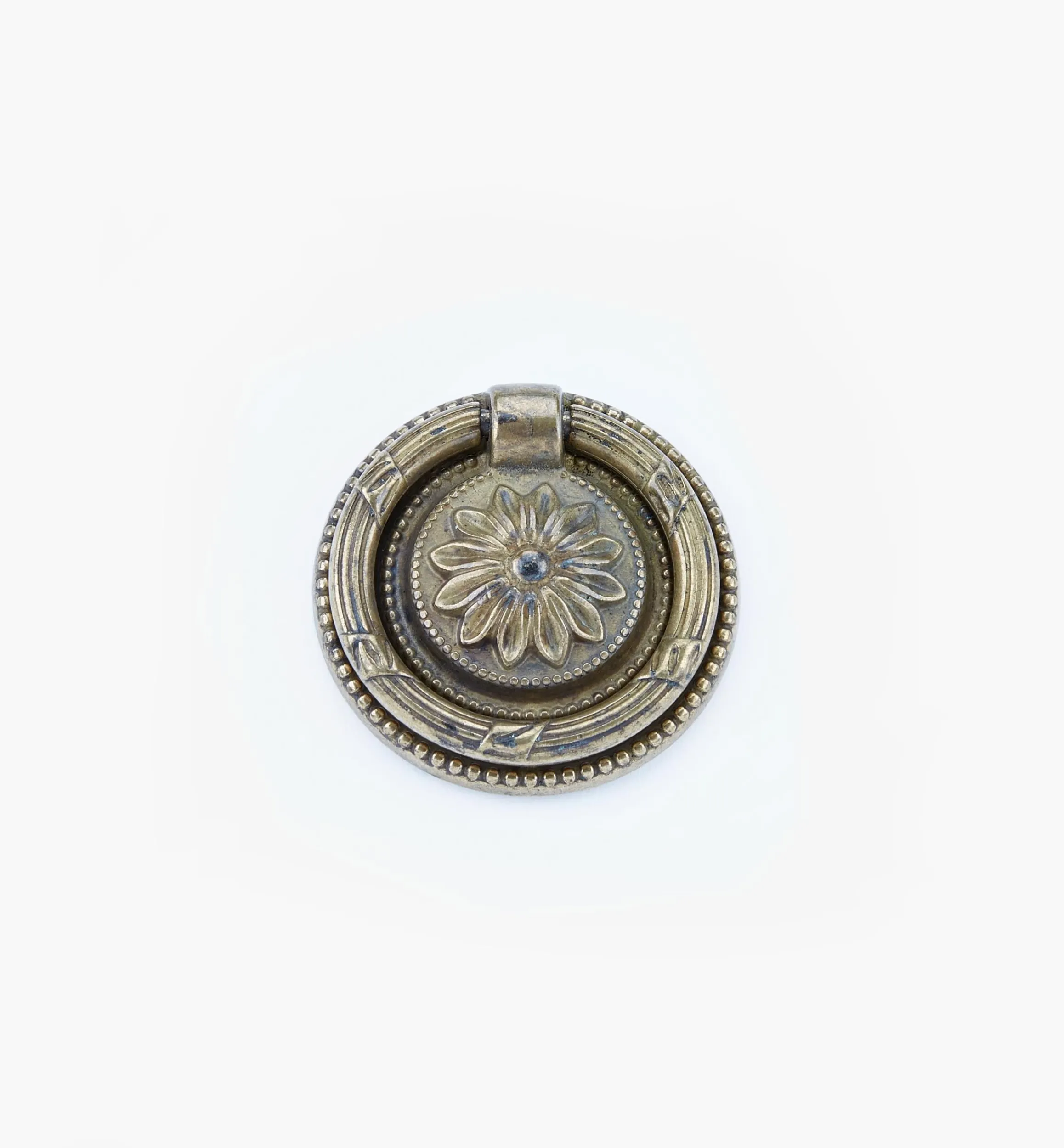 Lee Valley Pulls>Louis XVI Old Brass Ring Pulls