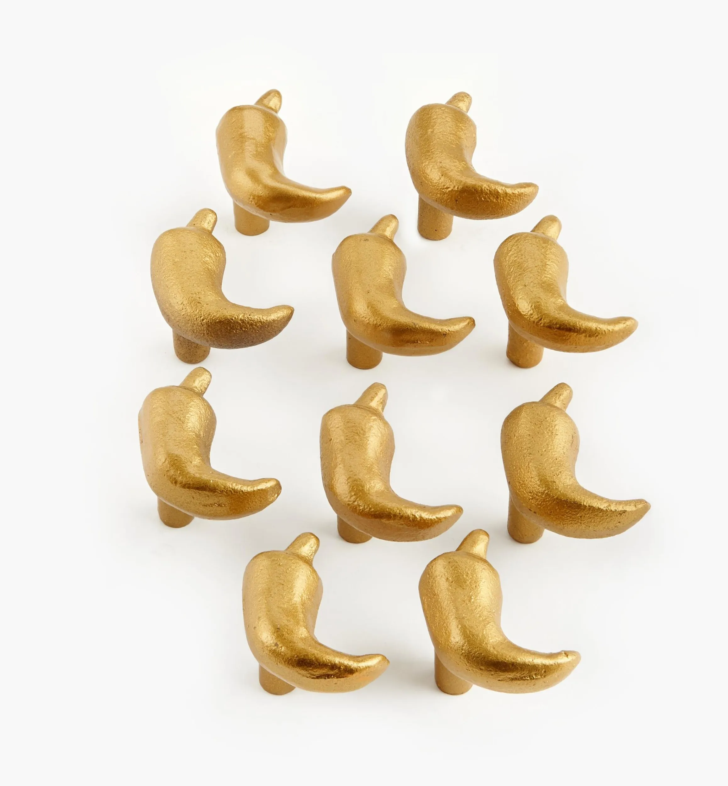 Lee Valley Knobs>Matte Gold Hot Pepper Knob