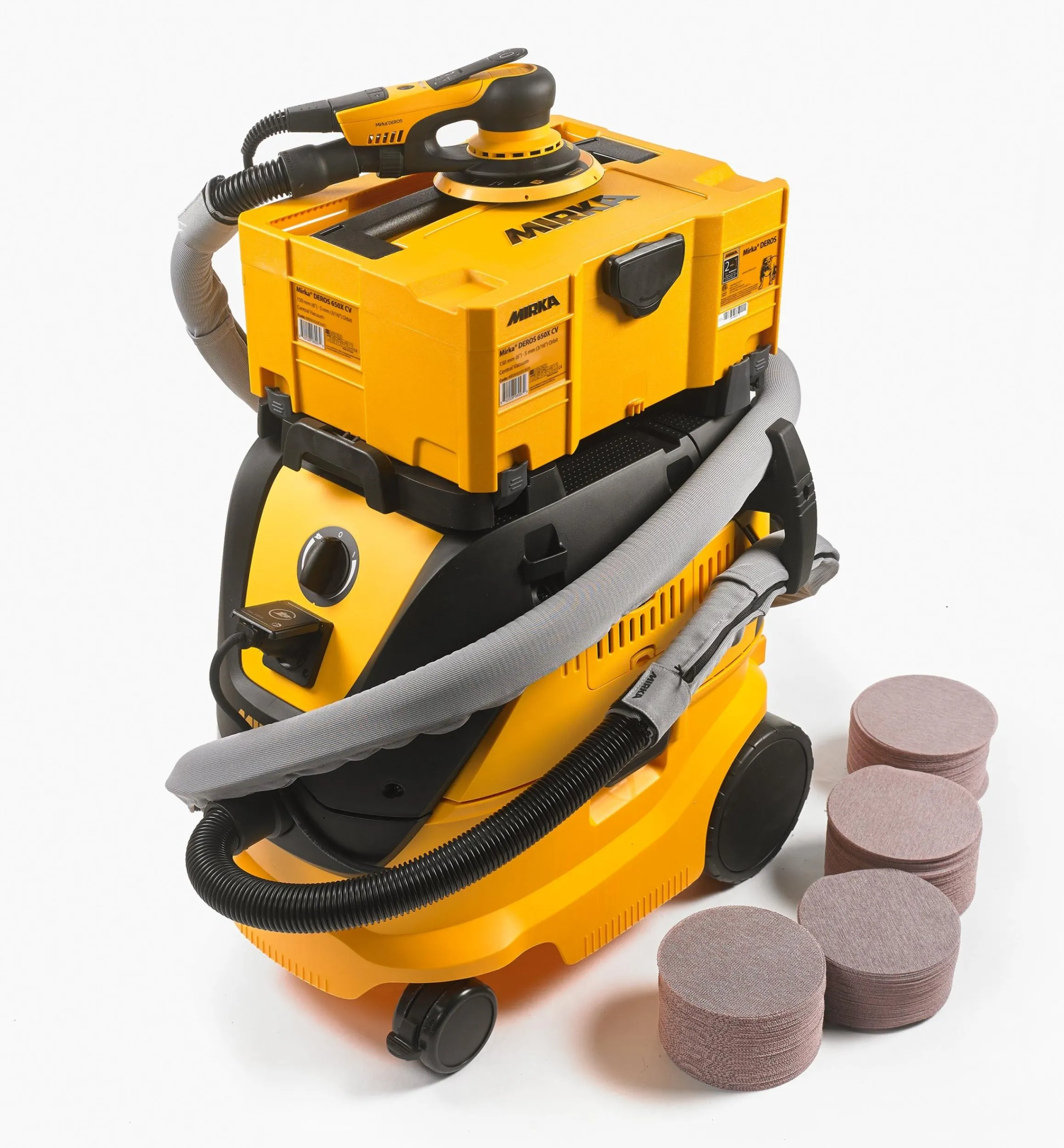 Lee Valley Power Tools>Mirka DEROS 6"/5mm Electric Sander & Dust Collector Kits