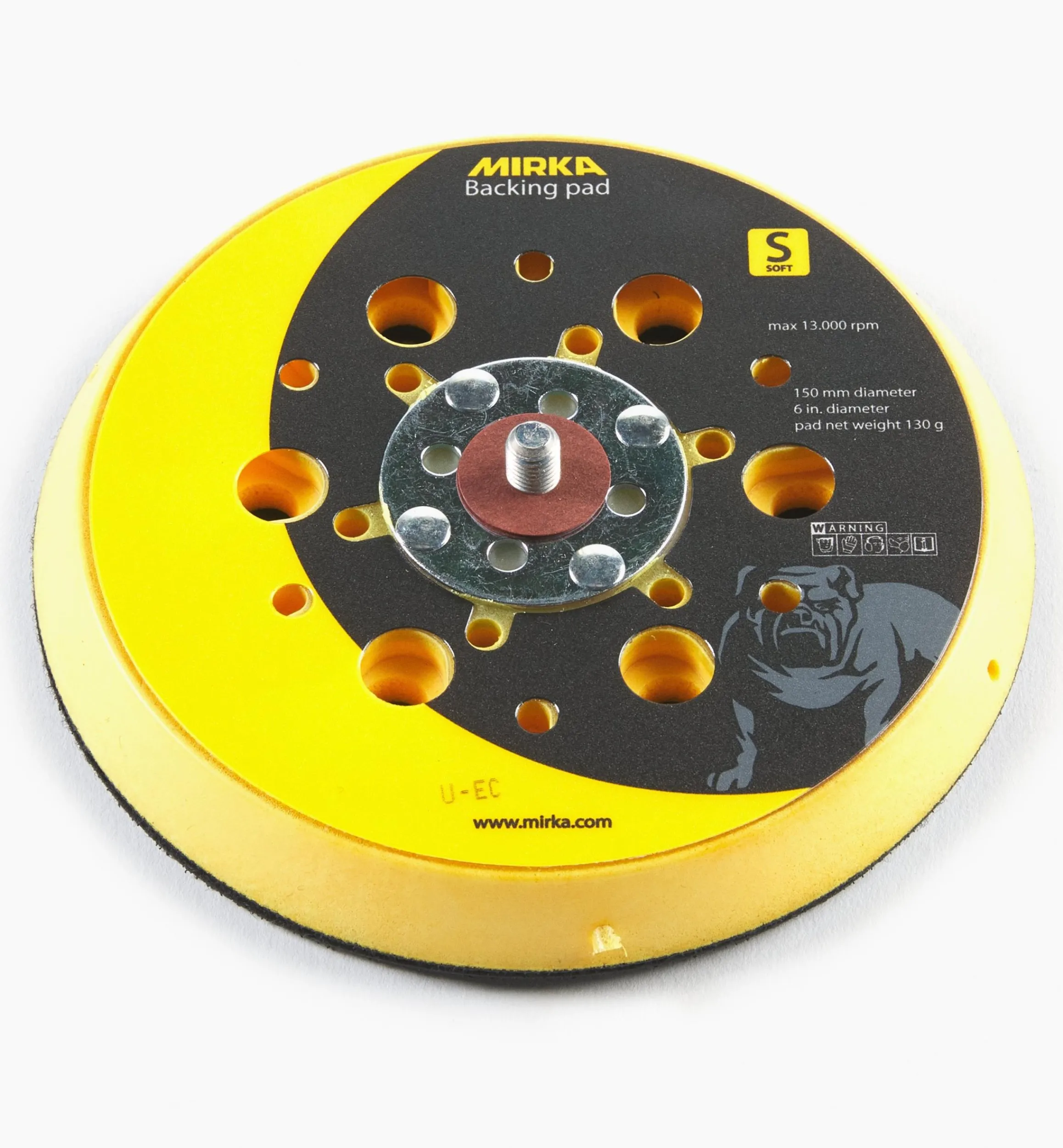 Lee Valley Supplies>Mirka 48-Hole 6" Grip-Faced Soft Net Vacuum Pad