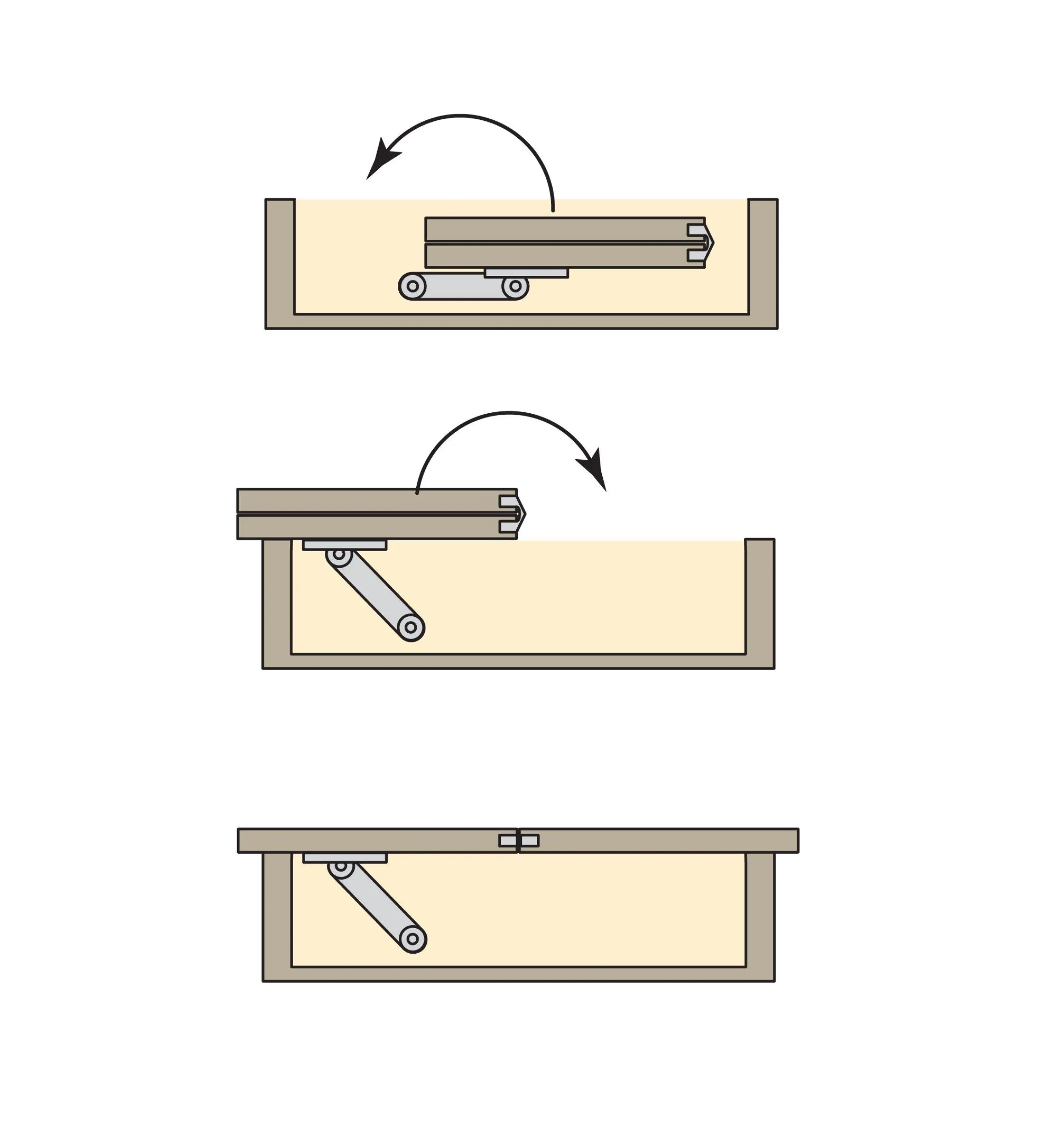 Lee Valley Table Hardware>Offset-Bar Leaf-Mount Mechanism