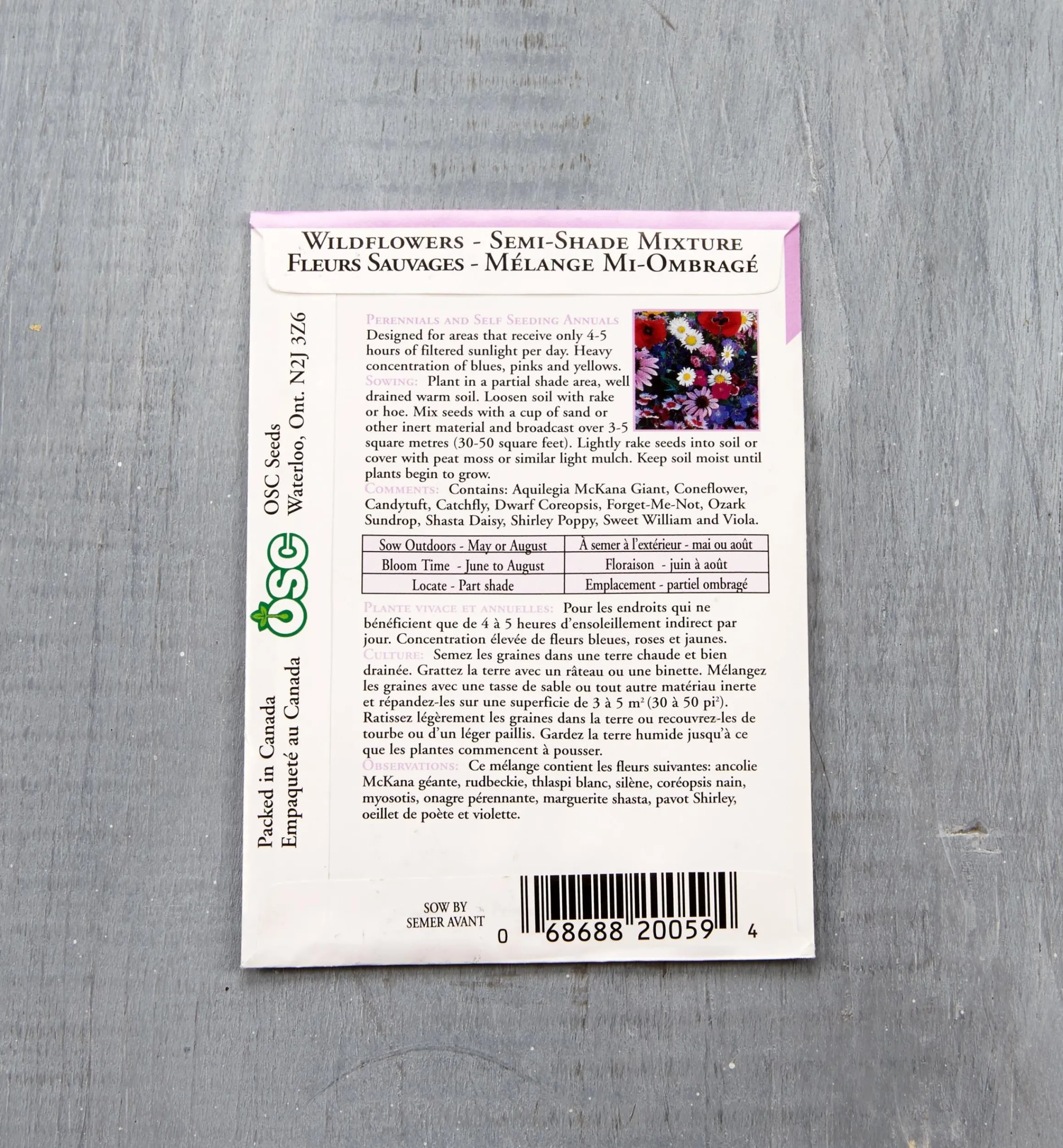 Lee Valley Seed Starting>OSC Flower Seed Packets