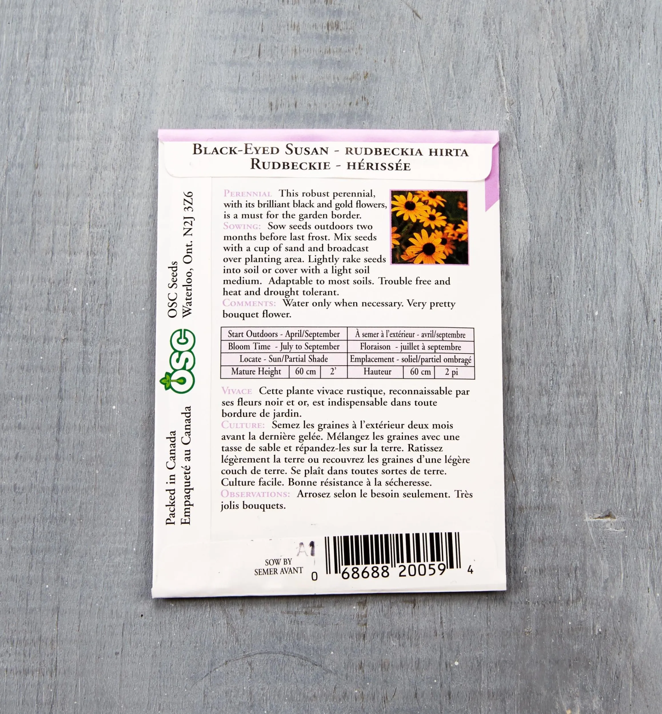 Lee Valley Seed Starting>OSC Flower Seed Packets