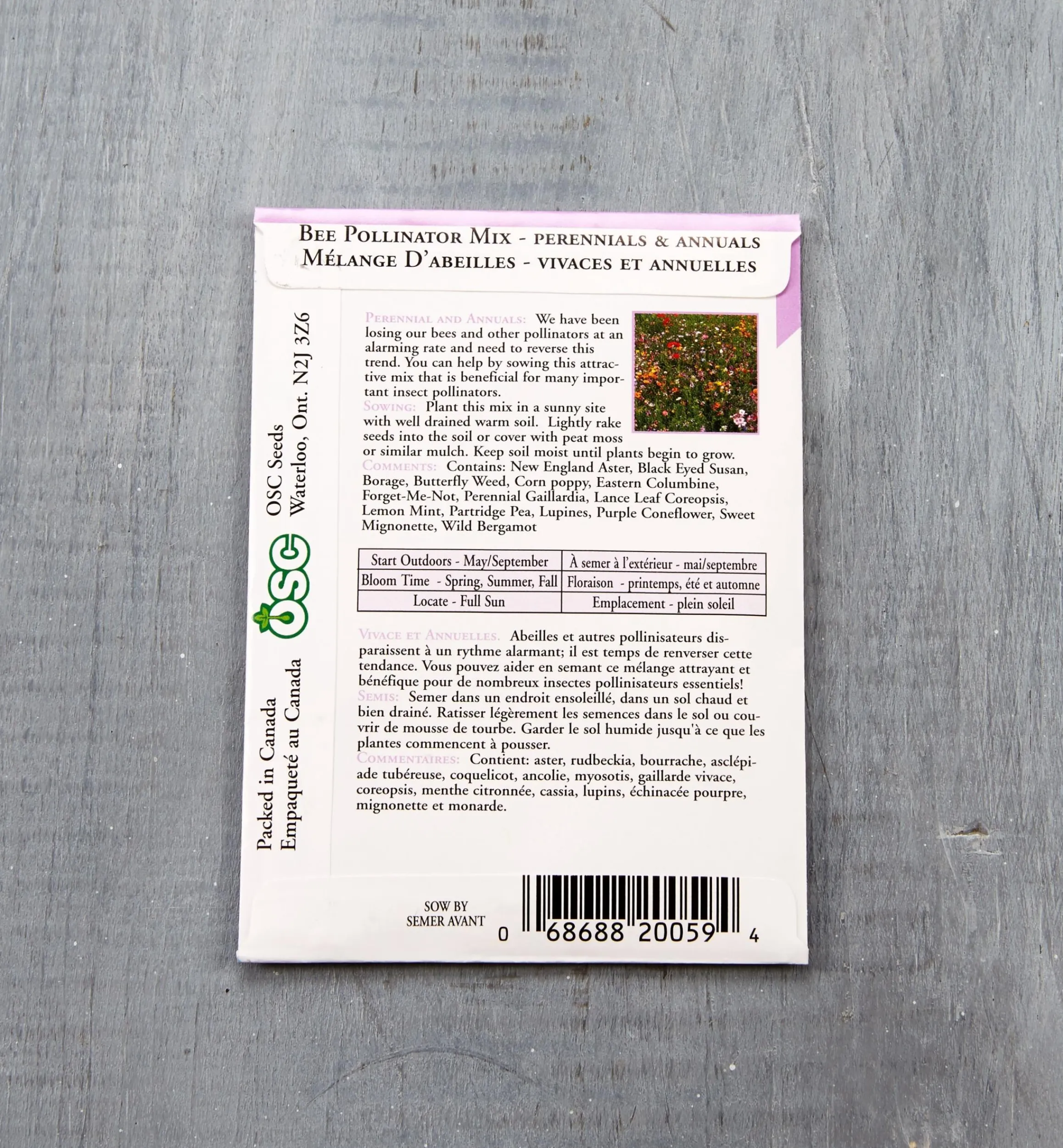 Lee Valley Seed Starting>OSC Flower Seed Packets