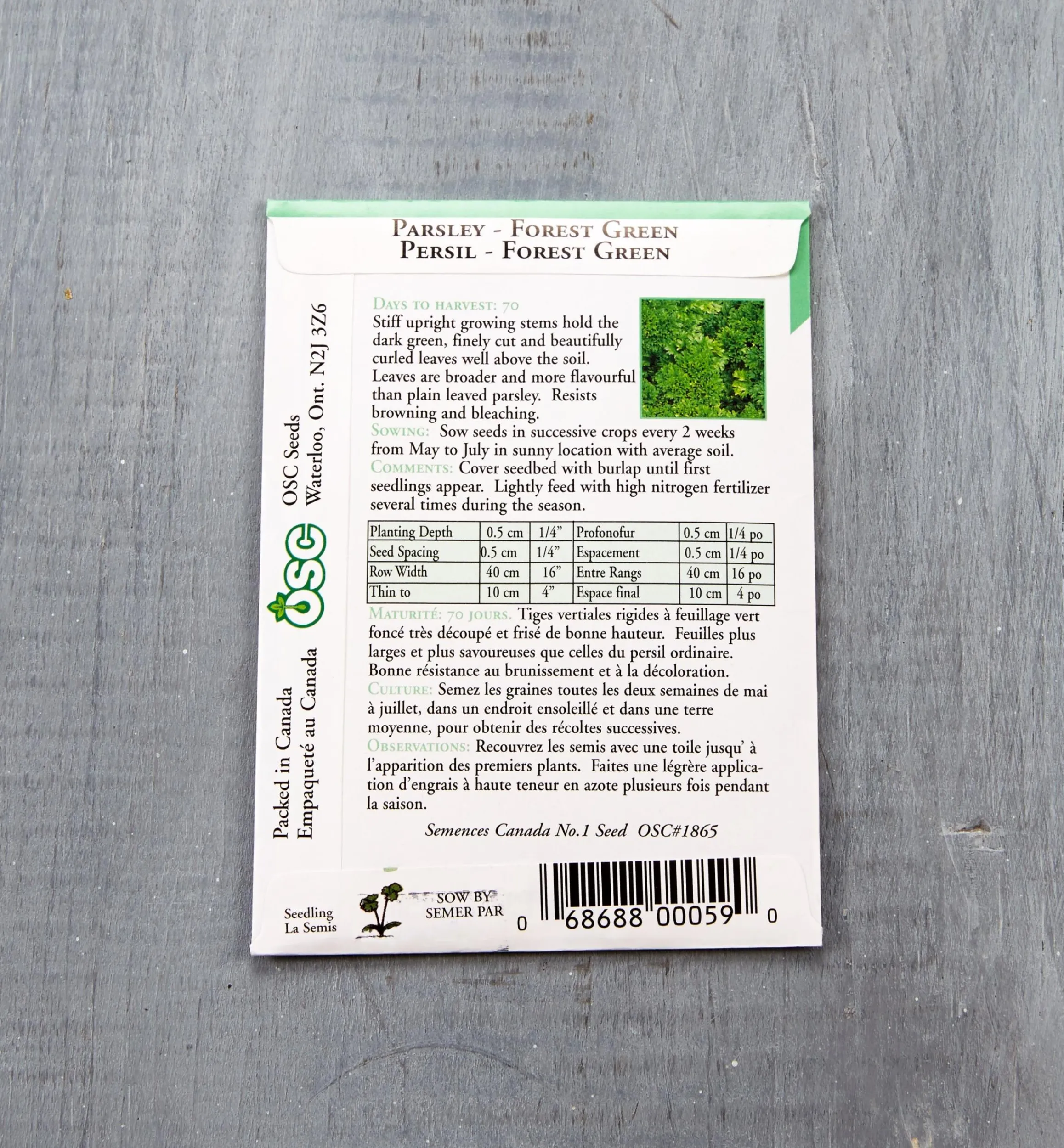 Lee Valley Seed Starting>OSC Herb Seed Packets