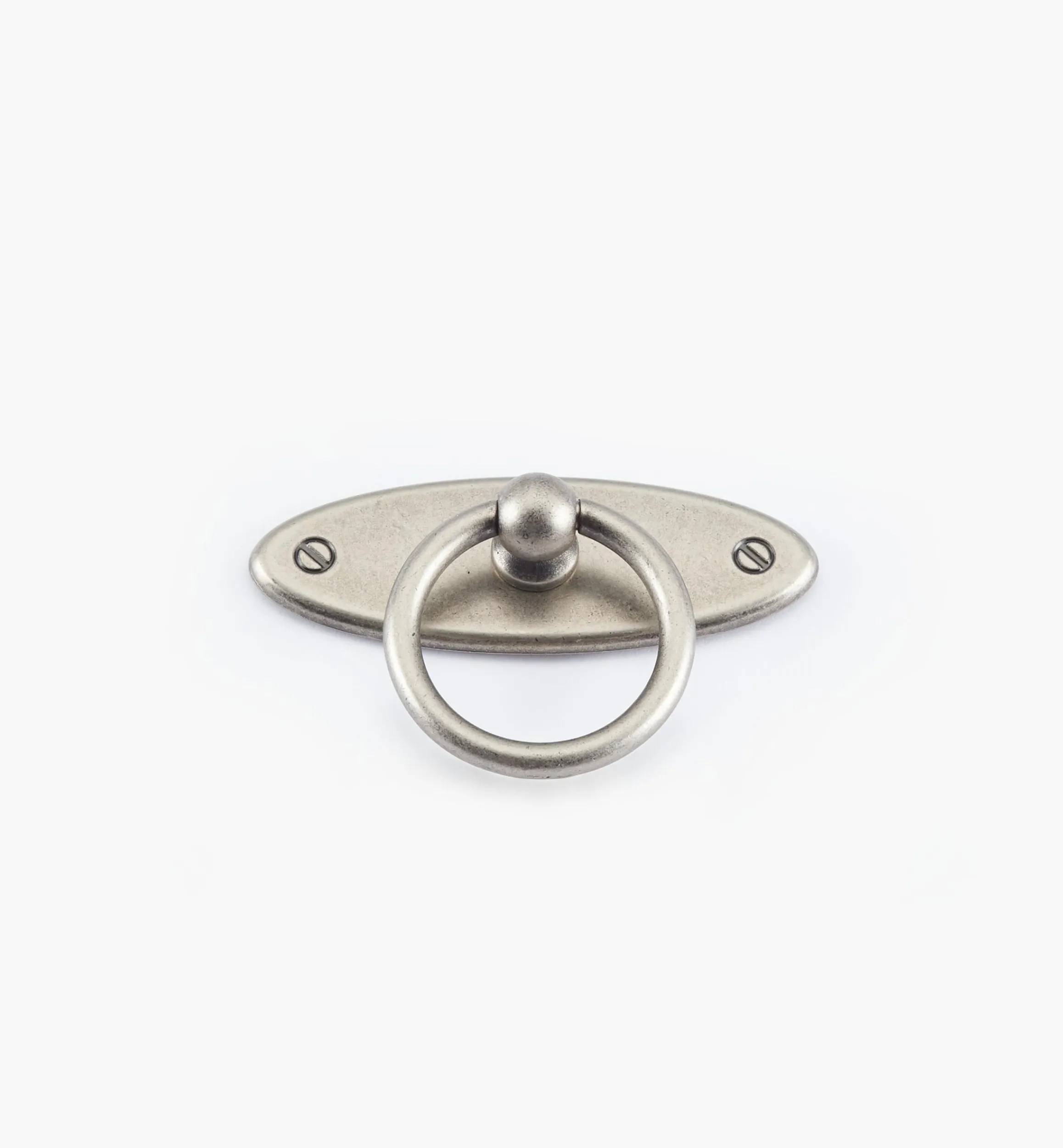 Lee Valley Pulls>Oval Plate Ring Pull With Escutcheon