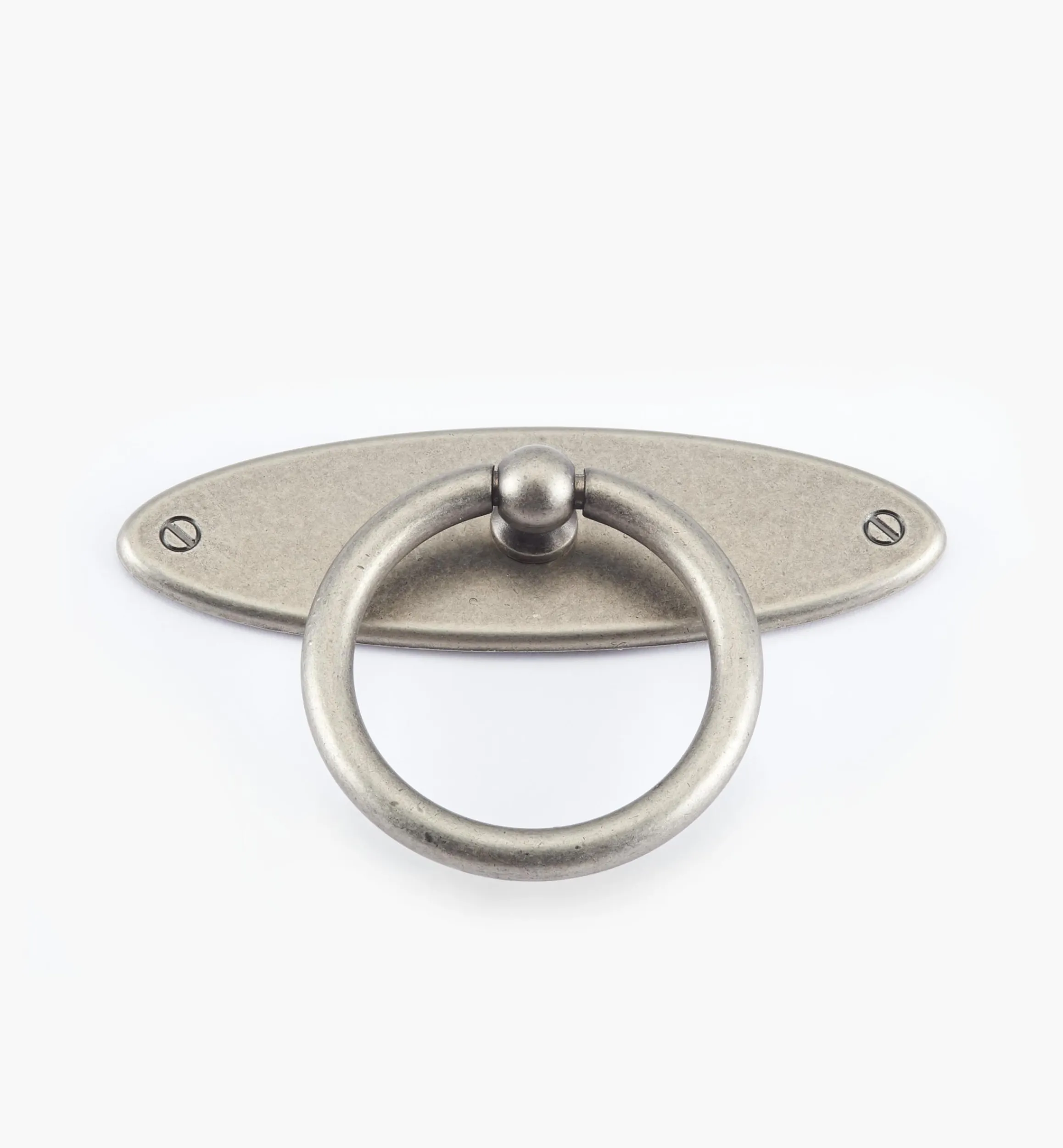 Lee Valley Pulls>Oval Plate Ring Pull With Escutcheon