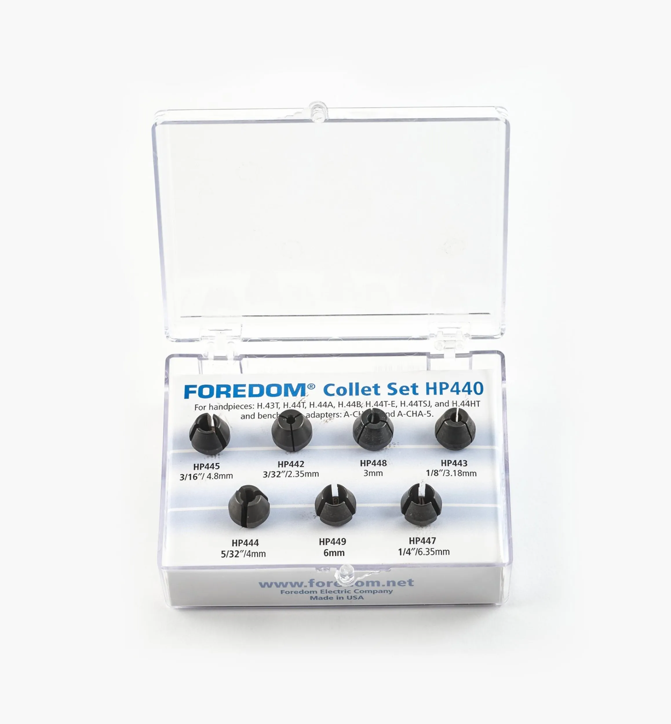 Lee Valley Power Tool Accessories>7-Pc. Collet Set For Foredom #44T Handpiece