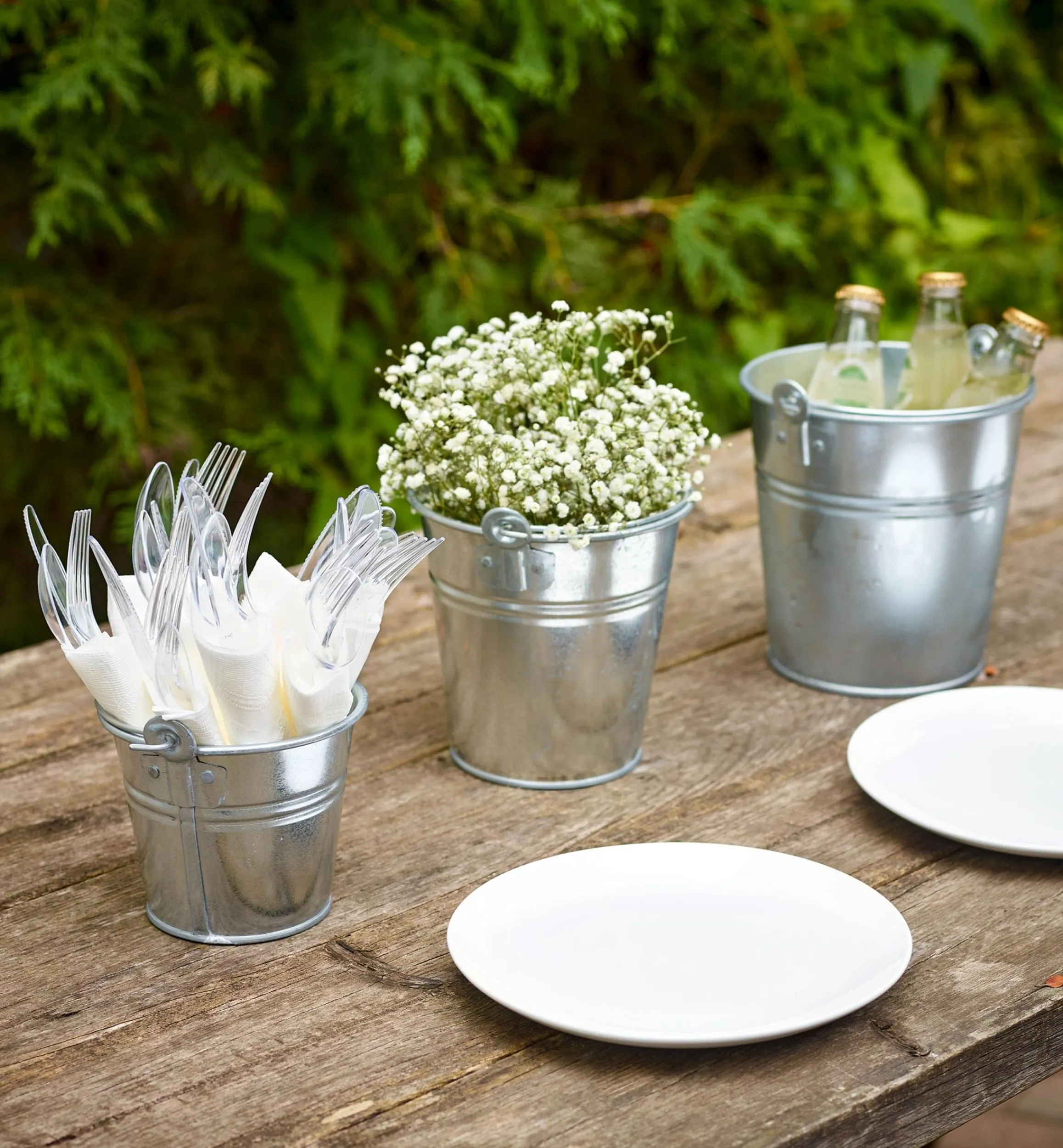 Lee Valley Storage & Organization>3-Pc. Galvanized Pail Set