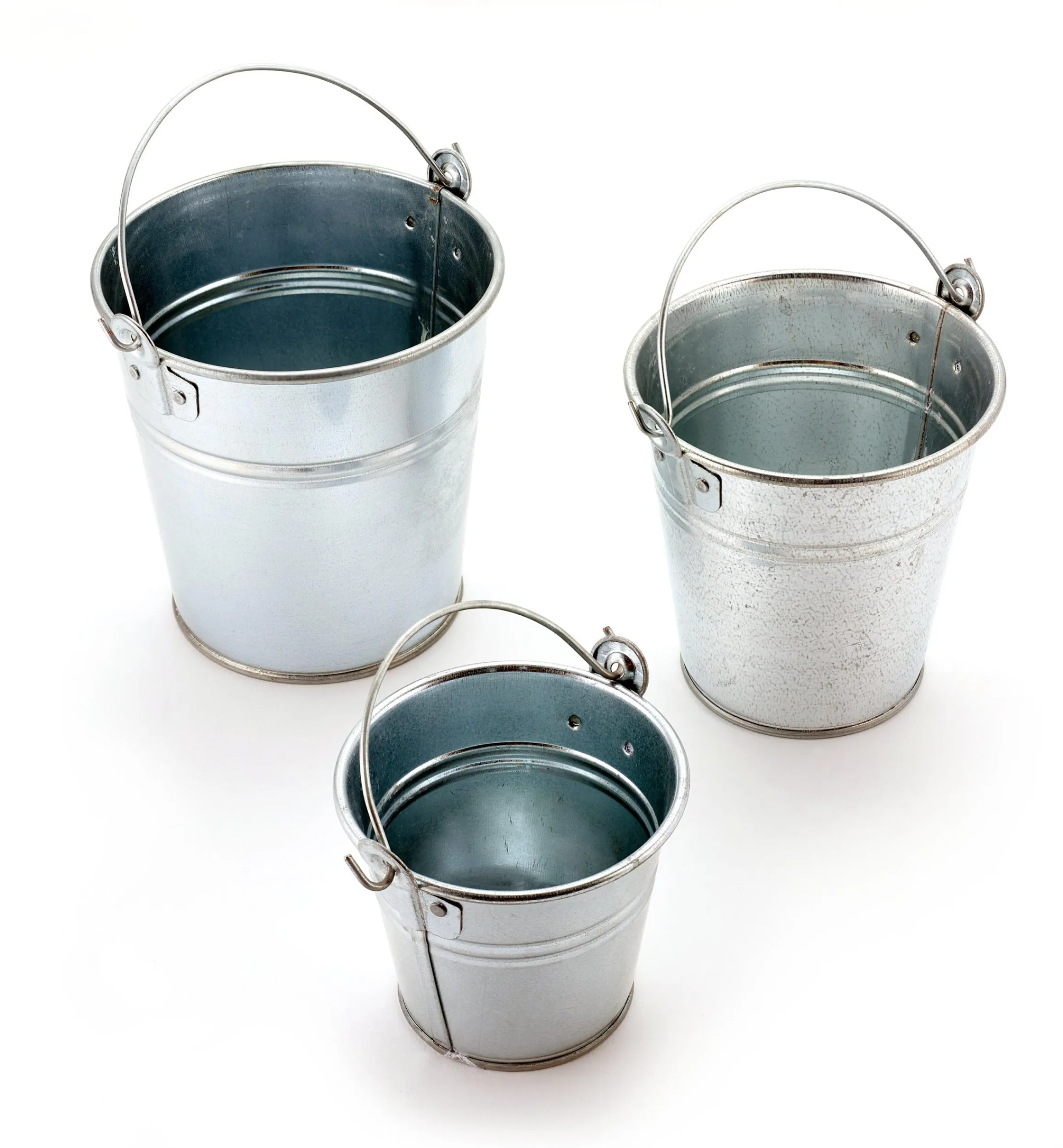 Lee Valley Storage & Organization>3-Pc. Galvanized Pail Set