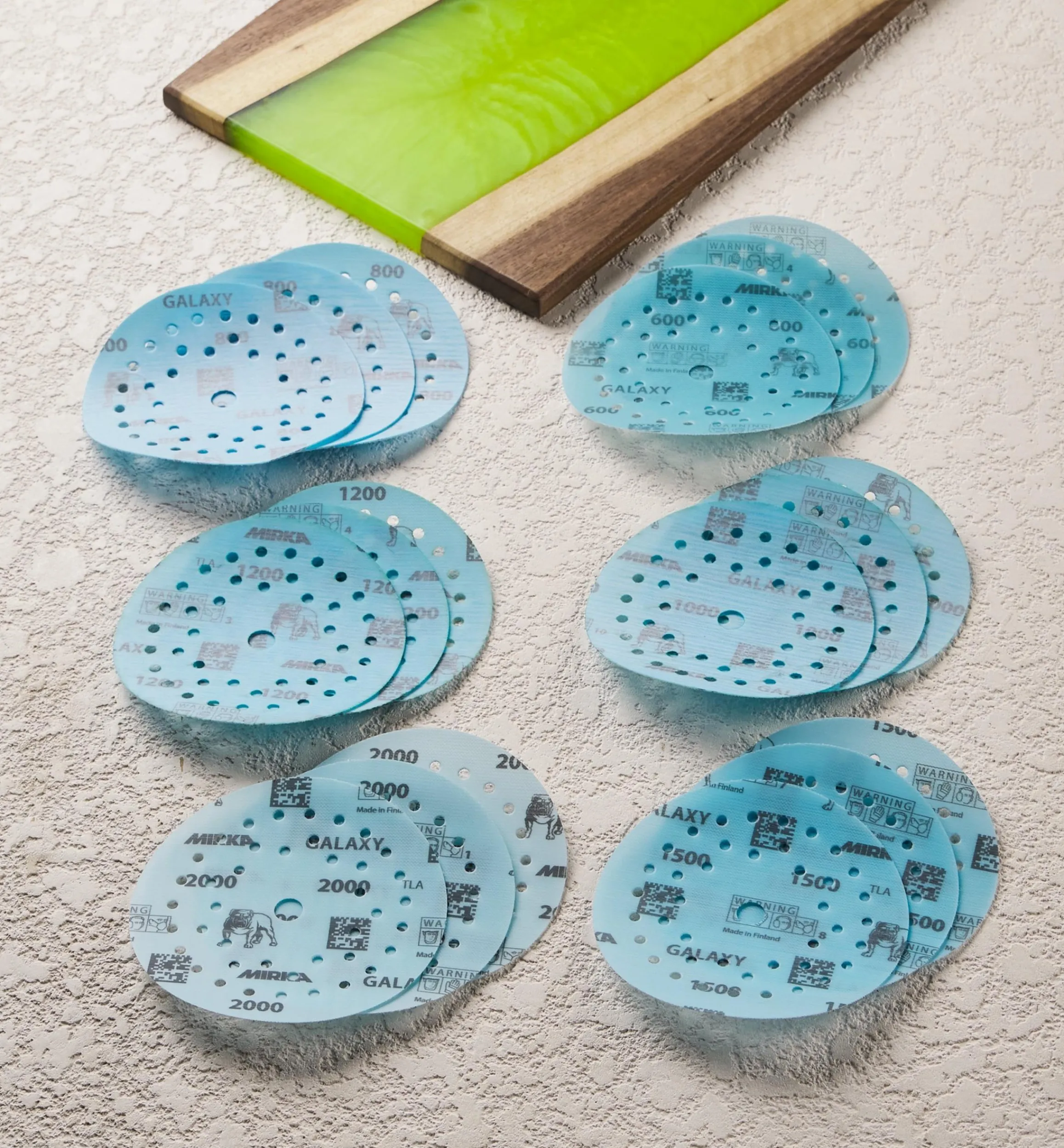 Lee Valley Supplies>18-Pc. Sample Pack Of 5" Fine Galaxy Multifit Grip Discs