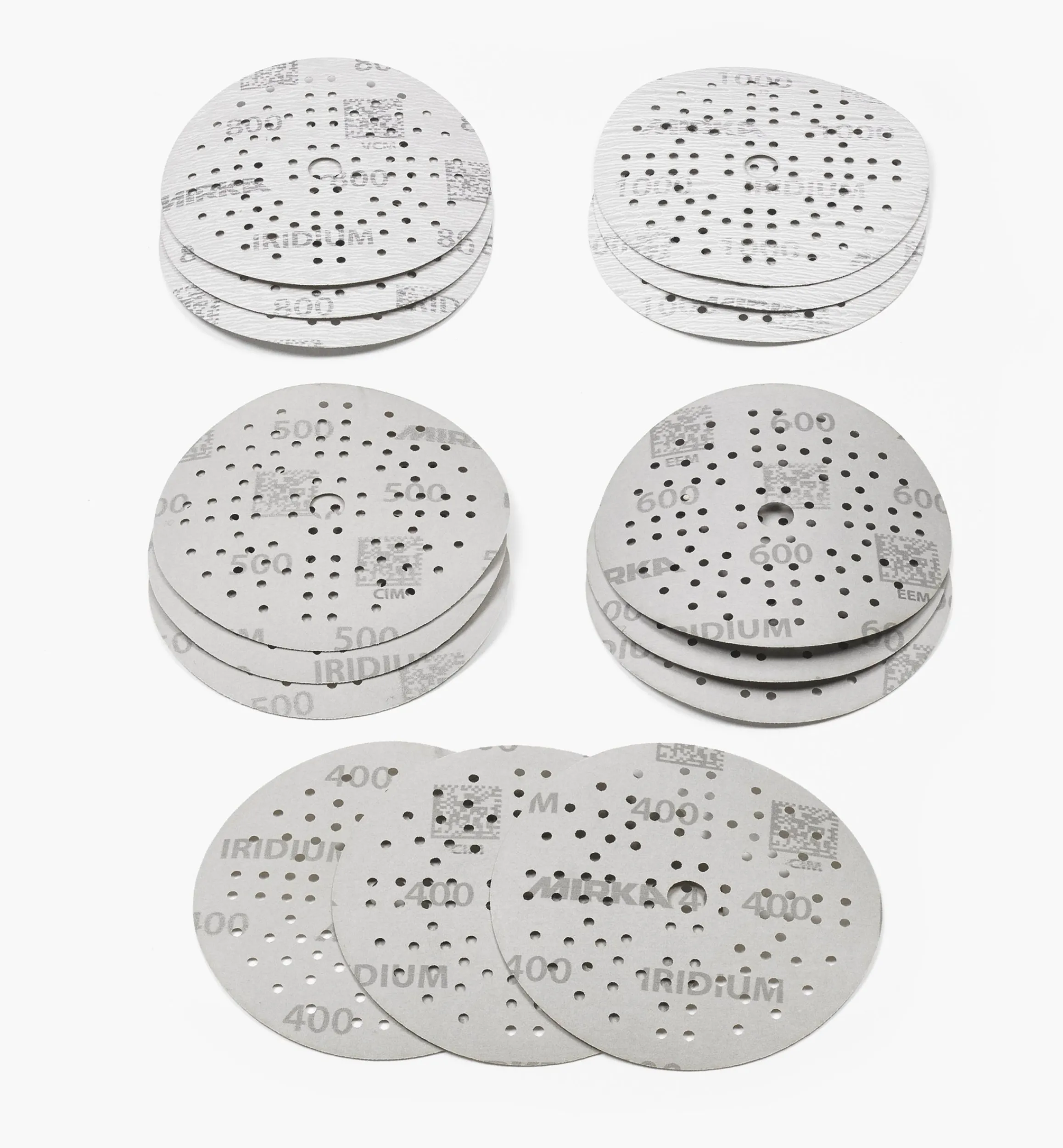 Lee Valley Supplies>15-Pc. Sample Pack Of Mirka 5" Fine 89-Hole Iridium Grip Discs