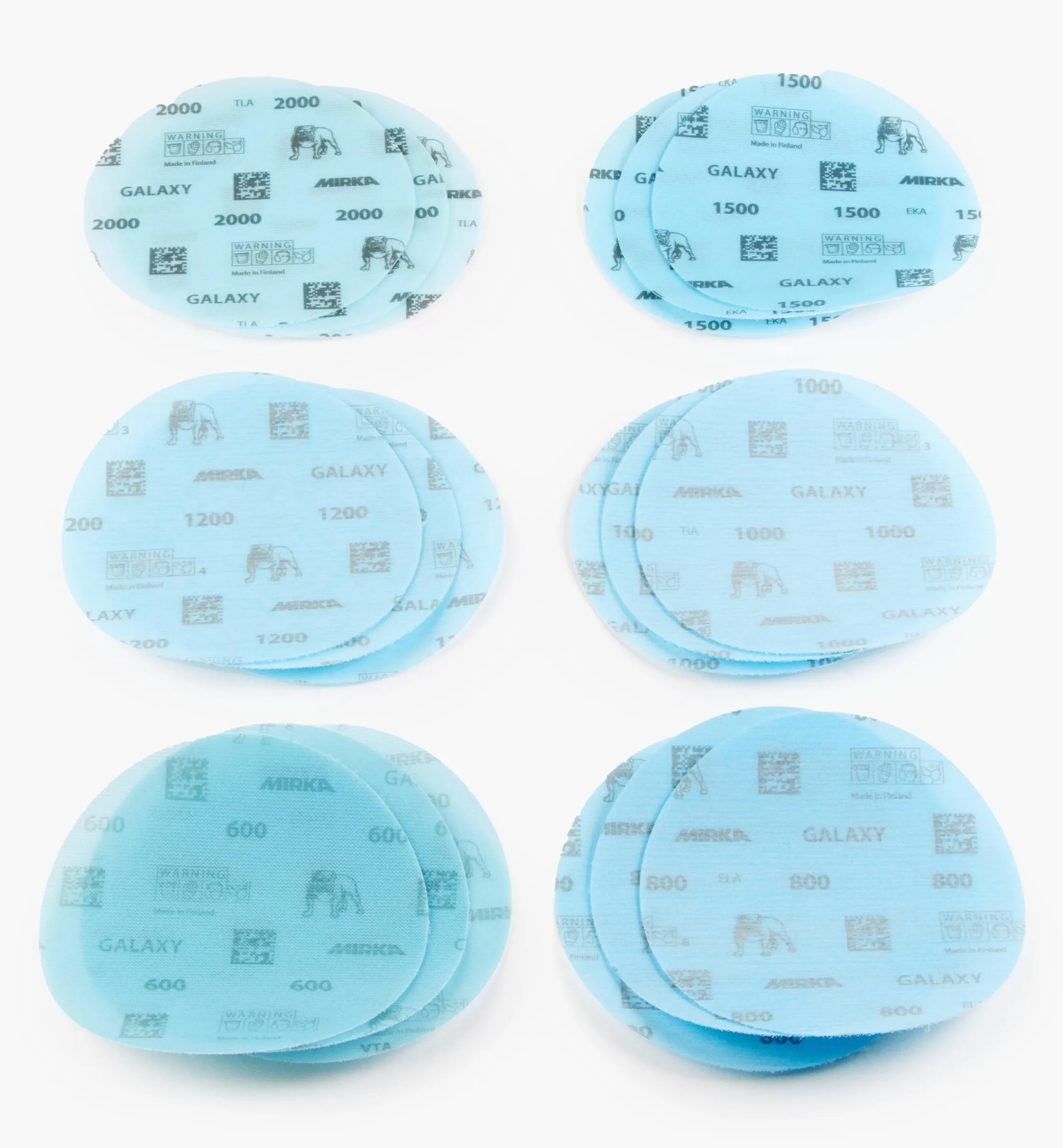 Lee Valley Supplies>18-Pc. Sample Pack Of Mirka Fine 6" Galaxy Grip Discs