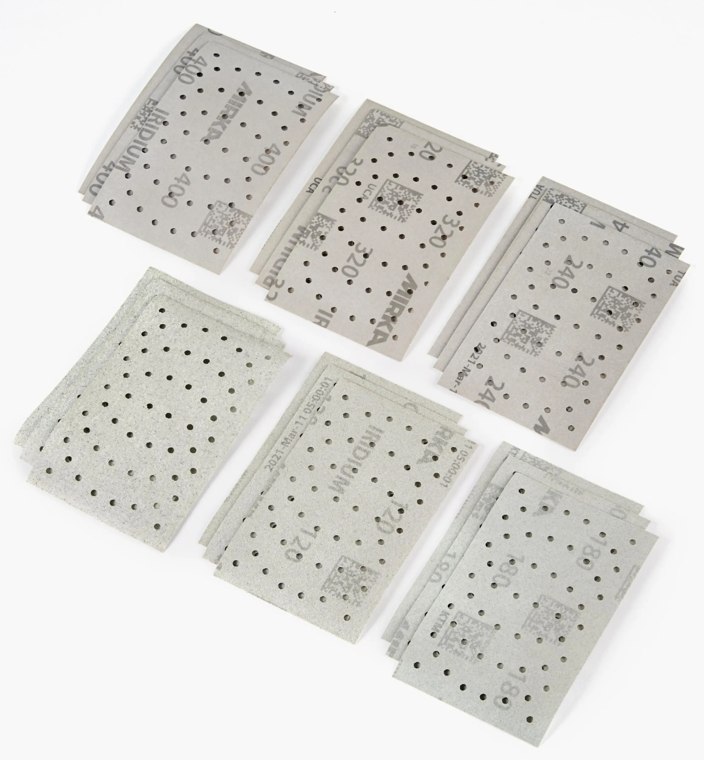 Lee Valley Power Tools>18-Pc. Sample Pack Of Mirka Iridium 3" × 5" 54-Hole Grip Sheets